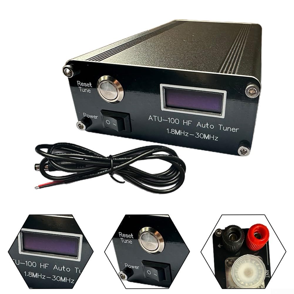 Tuner automatique d'antenne, ATU-100 HF Antenne Automatique Tuner 1.8MHz-50MHz Communication Radio Amateur