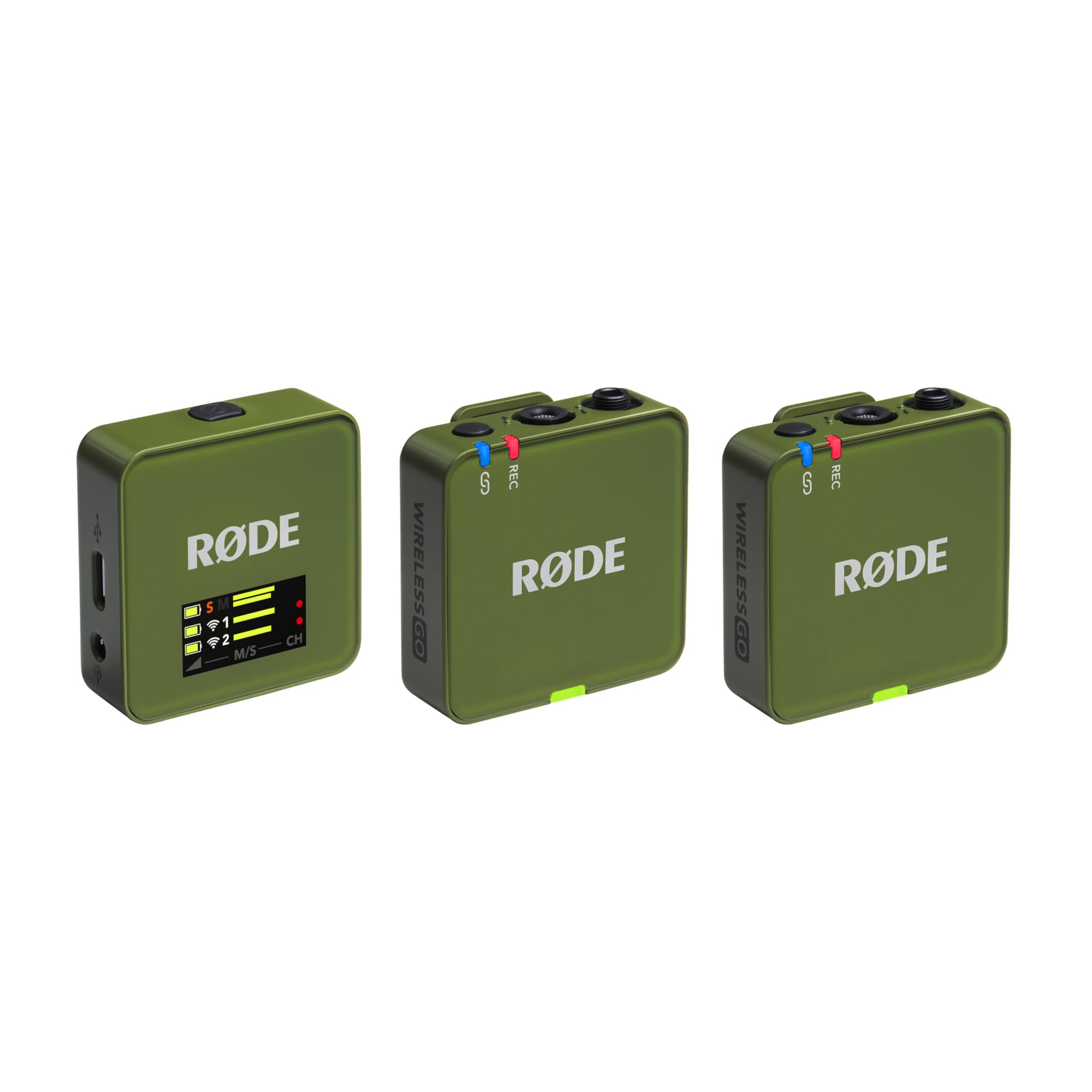 RØDE Wireless GO (Gen 3) – Compact Wireless Mic – Pristine Audio, 32-bit Float Recording, Automatic Level Control, for Phones, Cameras and Computers (Moss)