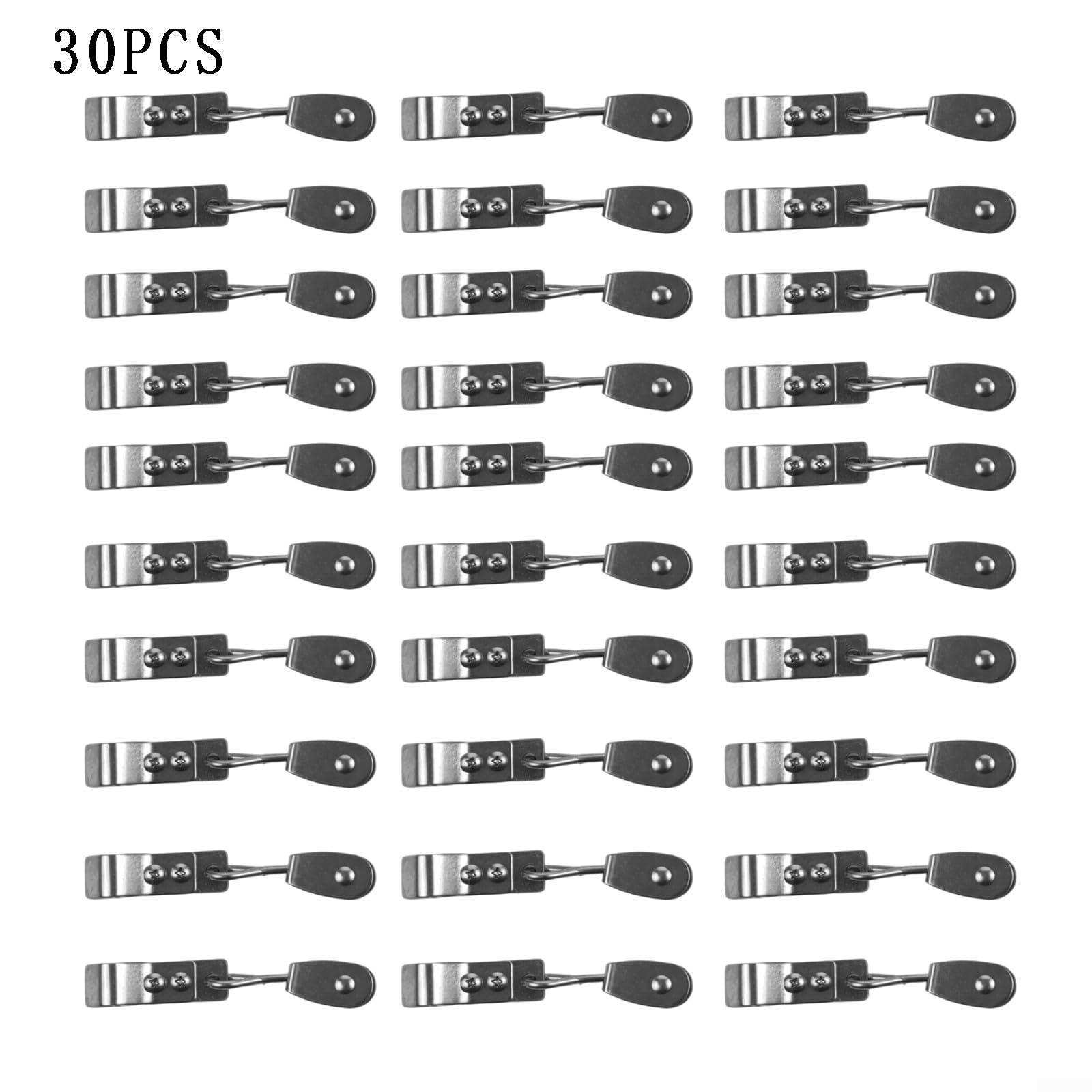Lot de 30 poulies en acier inoxydable 304 avec pinces pour voile d'ombrage, kit de fixation robuste pour installations extérieures