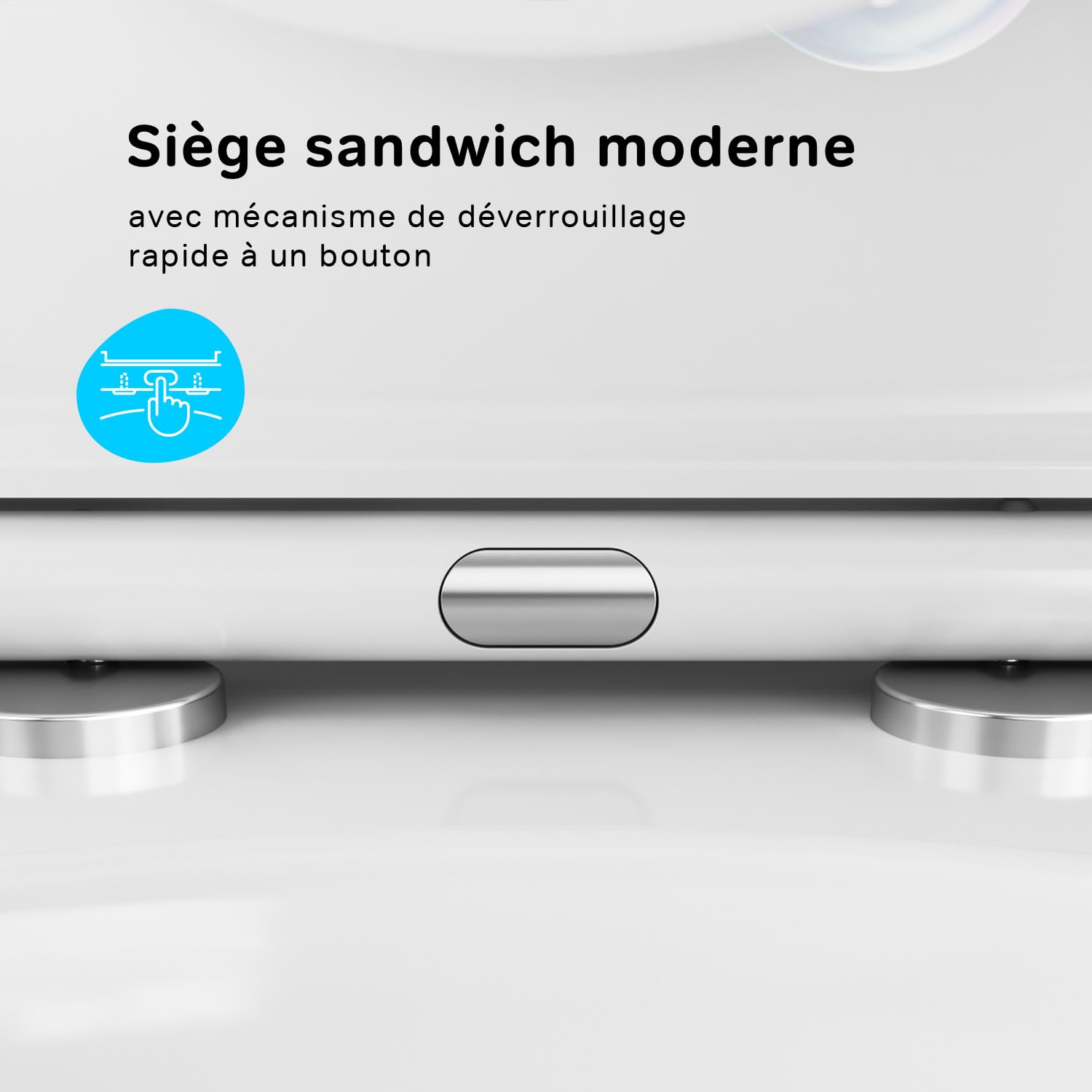 AM.PM CTA1700SC Hit FlashClean WC suspendu sans bord avec abattant WC suspendu sans rebord de chasse d'eau avec abattant WC suspendu sans bord en céramique Blanc