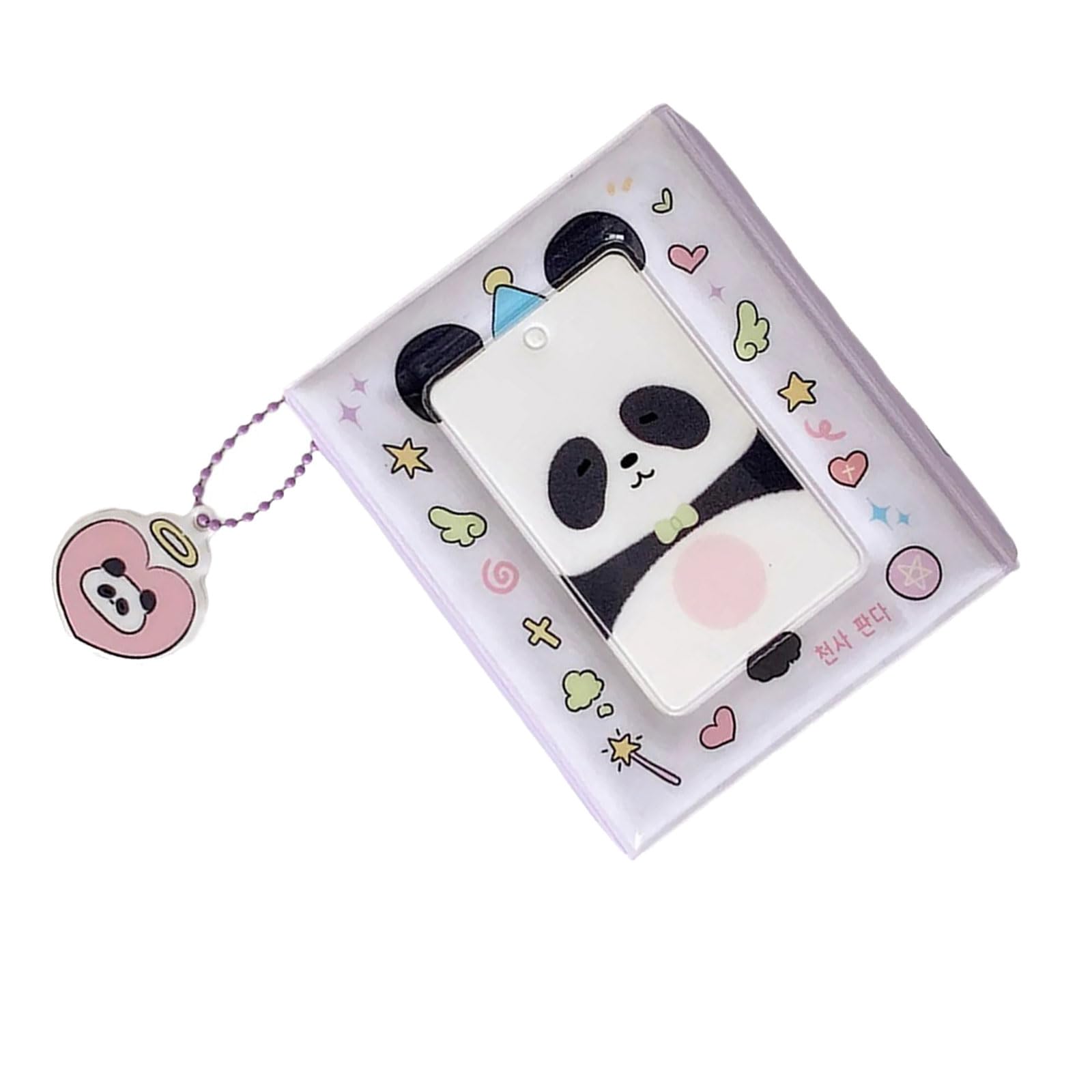 3Inch Small Photo Album Holds 40 Photocards Portable Idol Photo Card Binder Book with Decorative Pendants for Collectors Small Album for Idol