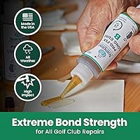 Vista 2 de Brampton PRO-FIX - Epóxido de golf de larga duración, vida útil completa de 20 minutos, extra fuerte, resistente a impactos, kit de pegamento epoxi