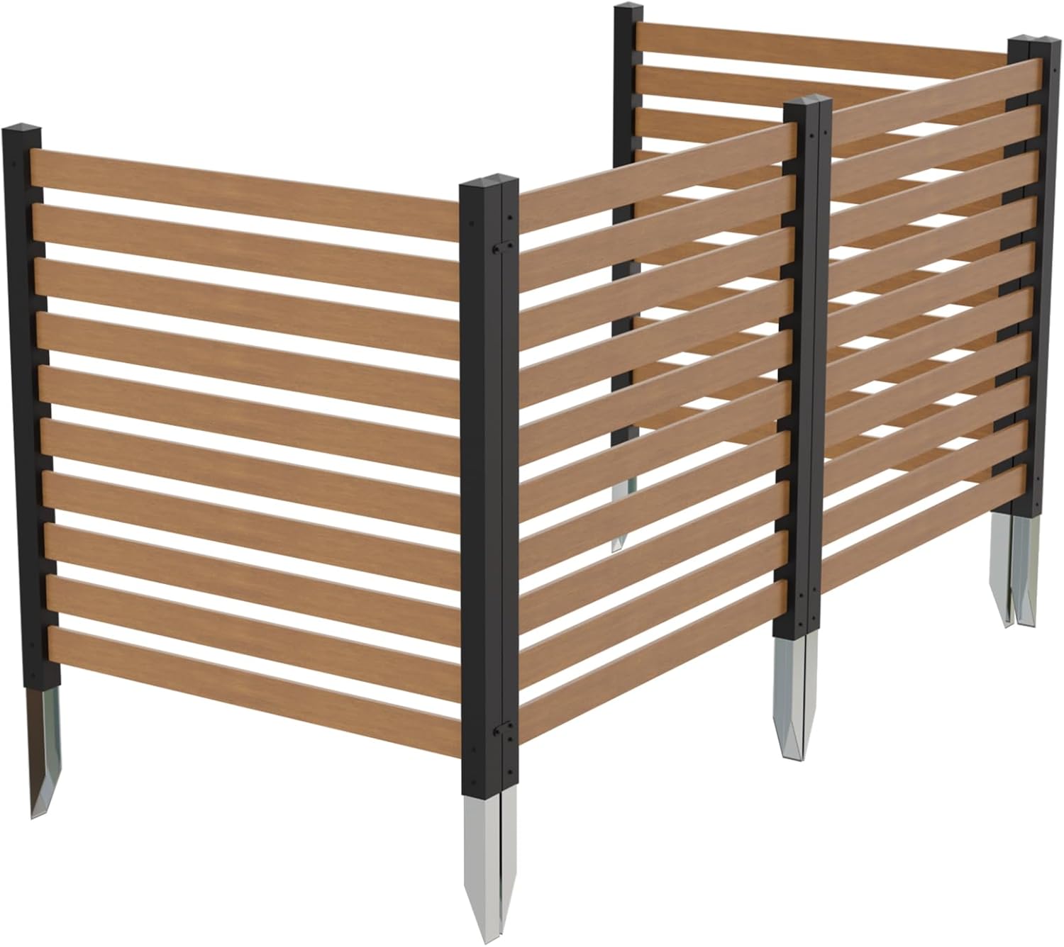 Vinyl Air Conditioner Fence for Outside 42" W X 42" H Trash Can Fence for Outside No Nig Privacy Panel Pool Equipment Enclosure (4-Pack)