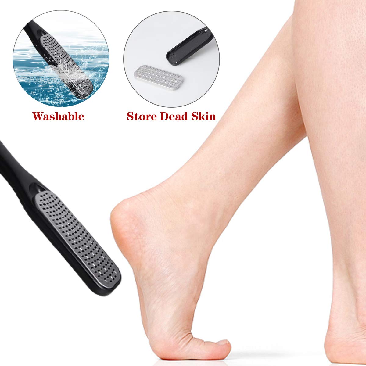 Kit de Pedicura, Lima de Pies- 20 en 1 Profesional Kit de Herramientas de Pedicura Conjunto de Pie de Acero Inoxidable Escofina de Pie Remover la Piel Muerta Para el Cuidado de los Pies en Hogar