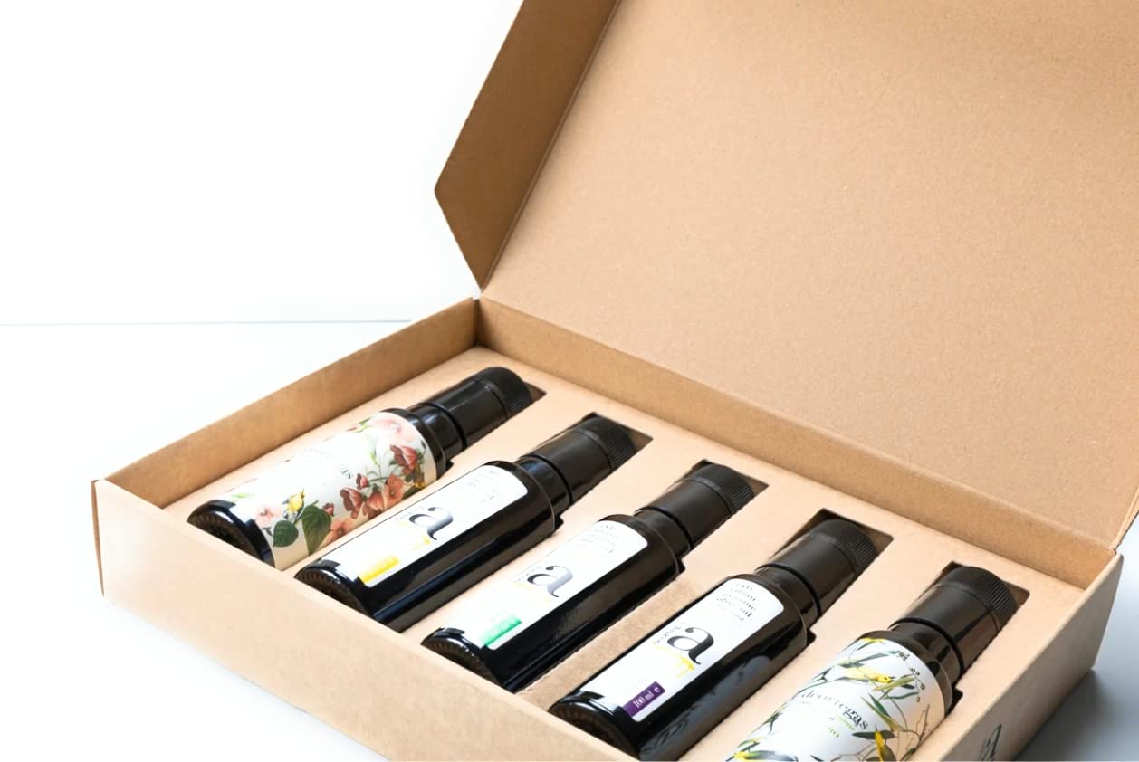 Deortegas, Pack degustación 5 botellas Aceite de Oliva Virgen Extra 100ml Gourmet
