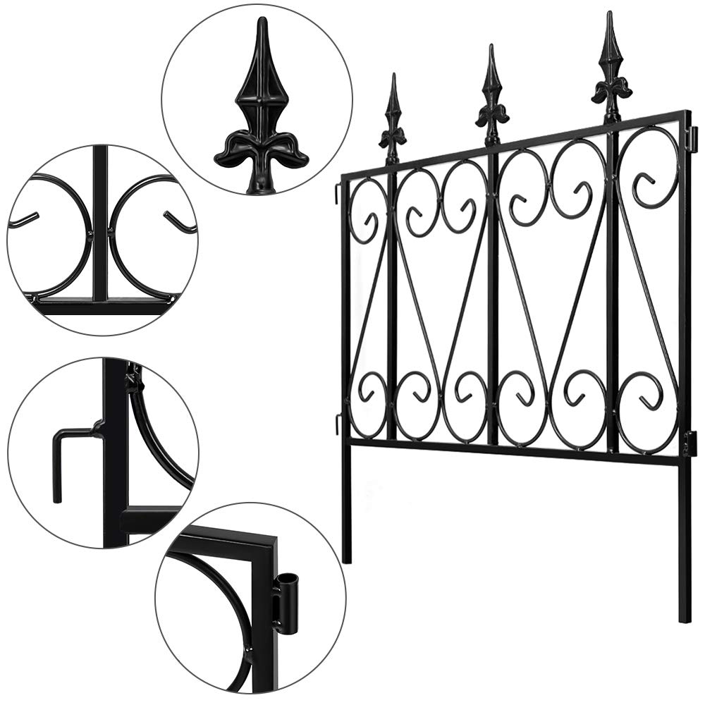 Amagabeli Garden Fence 24inx10ft Rustproof Metal Fencing Outdoor Fences