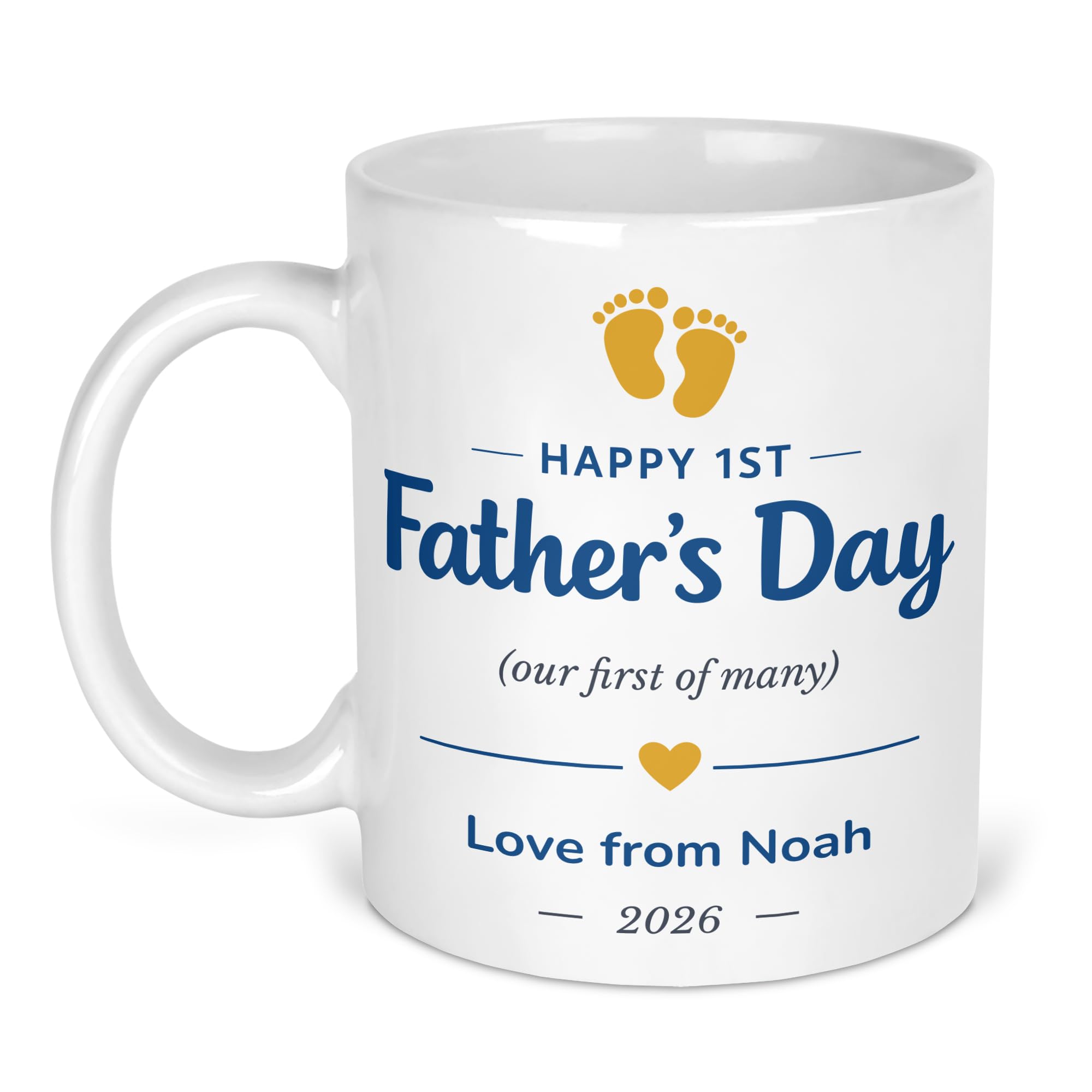 Chicken Craft Personalised 1st Fathers Day Mug - Our First of Many, Gift for New Dad from Baby