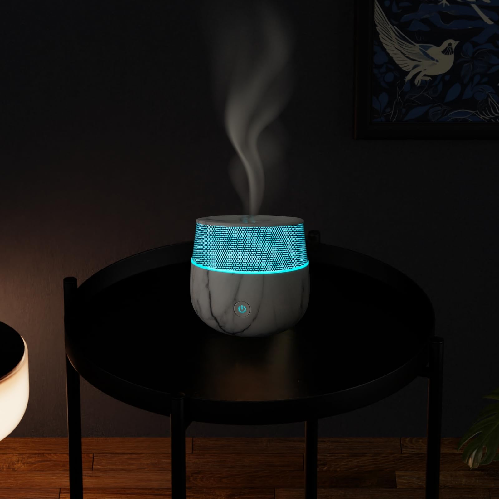 Zen'Arôme - Diffusor Kailo - Luftbefeuchter für ätherische Öle - Ultraschall-Aromatherapie-Vernebler - Elektrische Duftlampe im Marmor-Design mit verstellbarer LED-Beleuchtung und Diffusion - Auto-Off