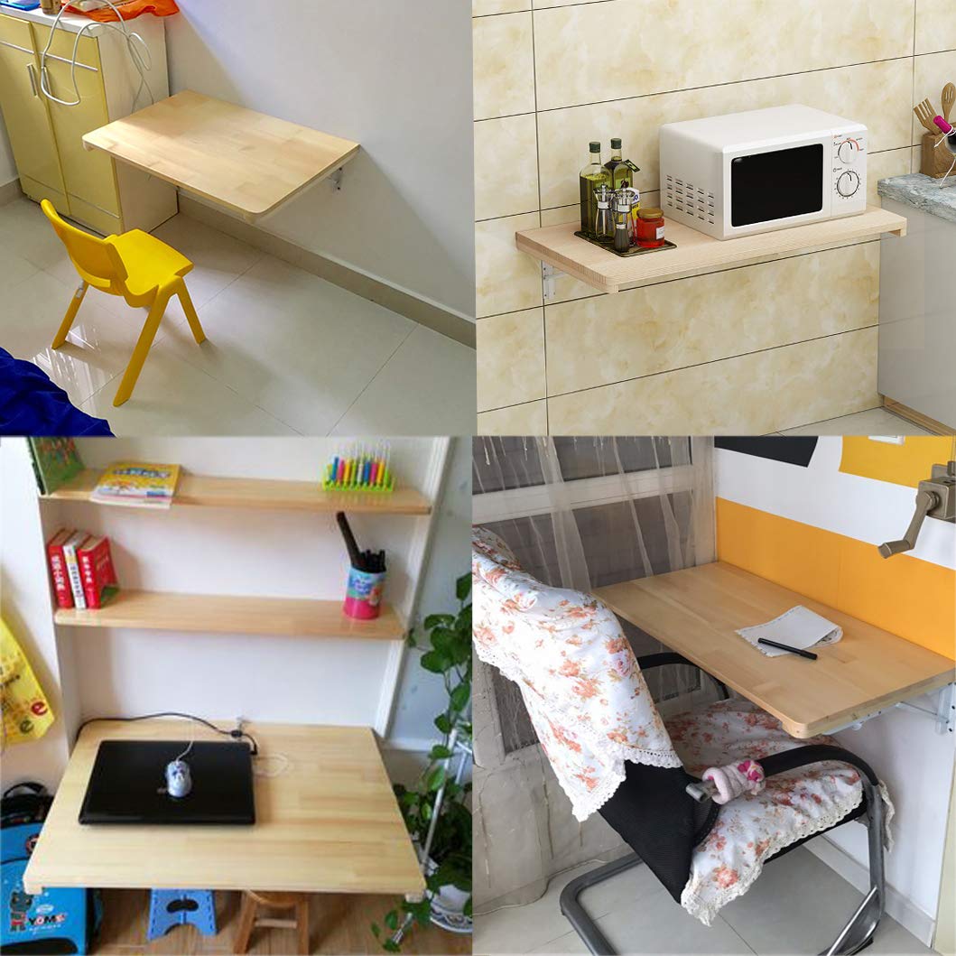 Tavolo da Cucina Pieghevole in Legno, a Muro Scrivania Mensola della Cucina di Casa Tavolo da Studio Multifunzione per Computer da Ufficio