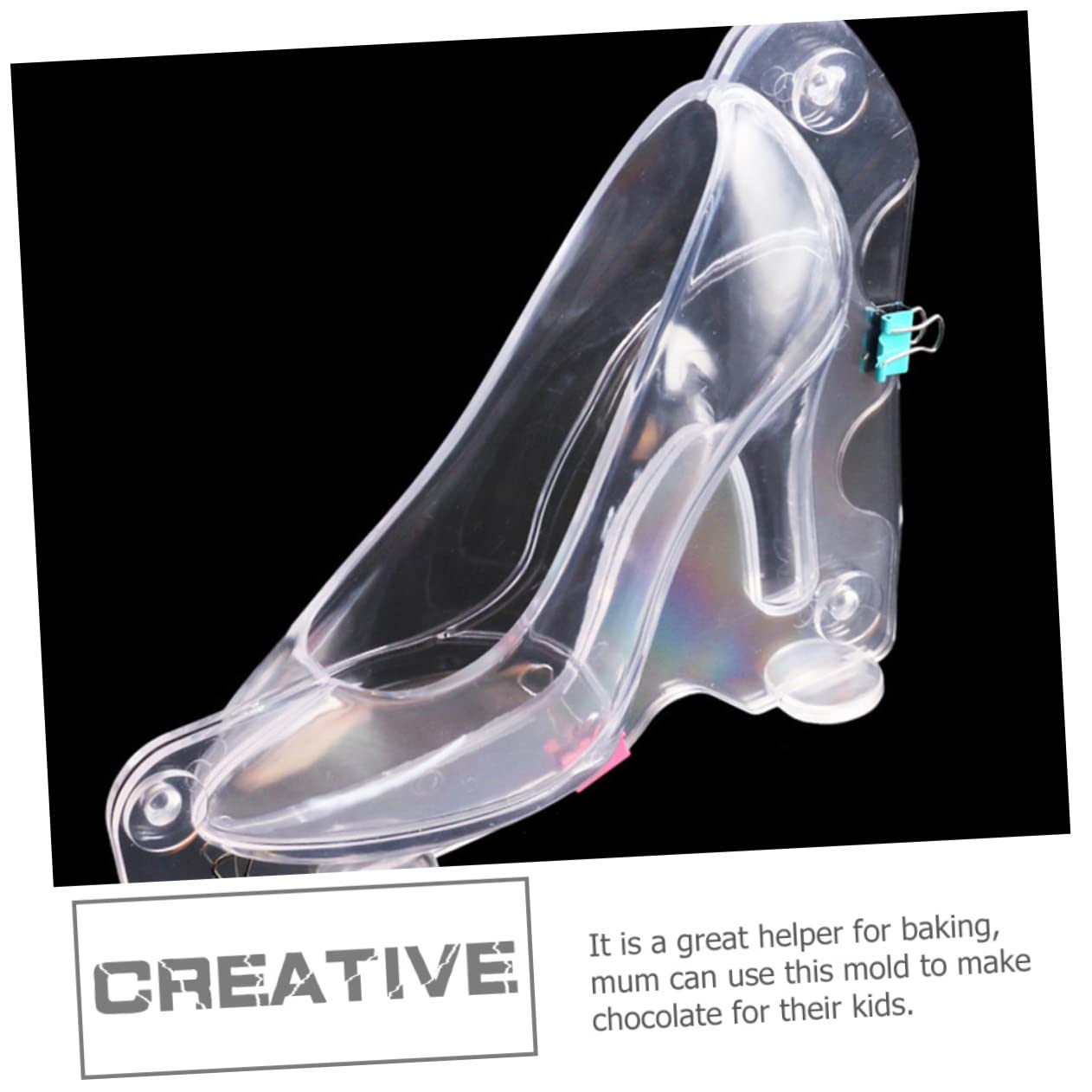 TOPBATHY 6piezas Moldes Transparentes Para Hornear Diseño De Zapato De Tacón Para Postres y Galletas Desmoldeo y Limpieza