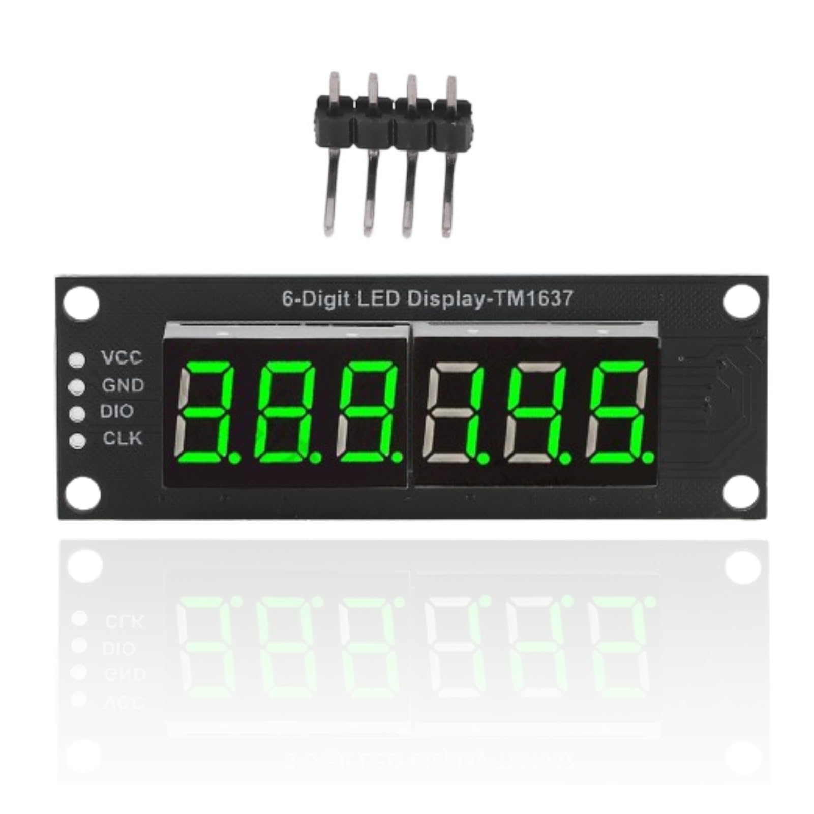 LED Digital Display Tube, 0.36in 6 Bit 7 Segment TM1637 LED Clock Display Module with Green Light Digital Tube LED Display Board for Electronic Driver Board 5V