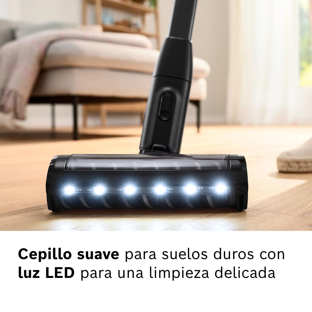 Bosch - Cepillo Suave para Suelos Duros, Luz LED, Compatible con Unlimited 10 y 9, Negro, BHZUNGHF