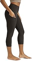 Vista 89 de ODODOS - Leggings capri de cintura alta para mujer con bolsillos, control de abdomen, no se transparentan, para entrenamiento atlético, running
