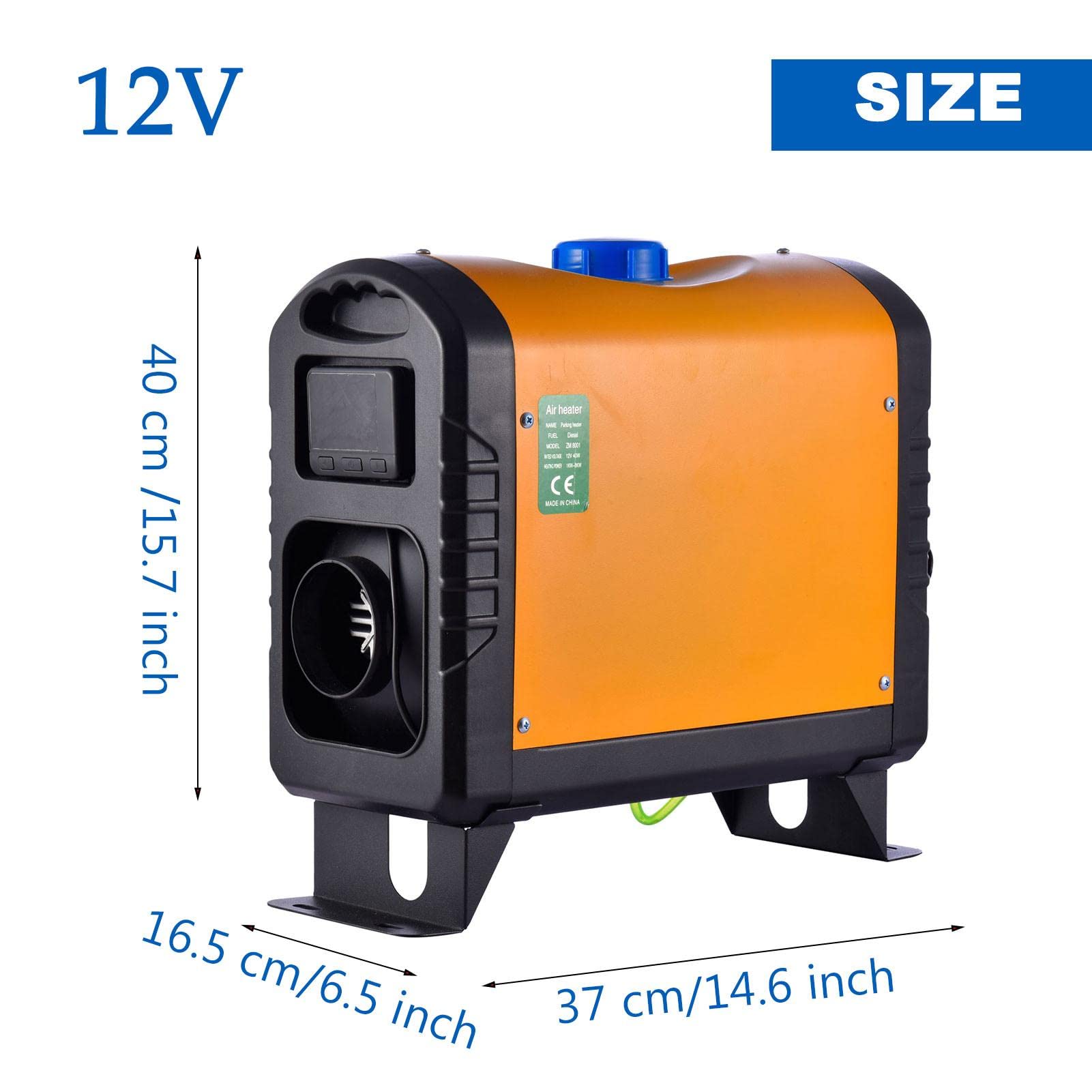 Heater 12 V / 24 V 5 kW - Silencer Heater Air Heater with Remote Control  LCD Switch Air Filter Silencer : Amazon.co.uk: Automotive