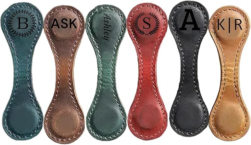 Miniatura 1 de Leather Magnetic Bookmark, Personalized Leather Bookmark, Custom Leather Bookmark, Customized Magnet Bookmarks, Handmade, Reader gift, gift for him,