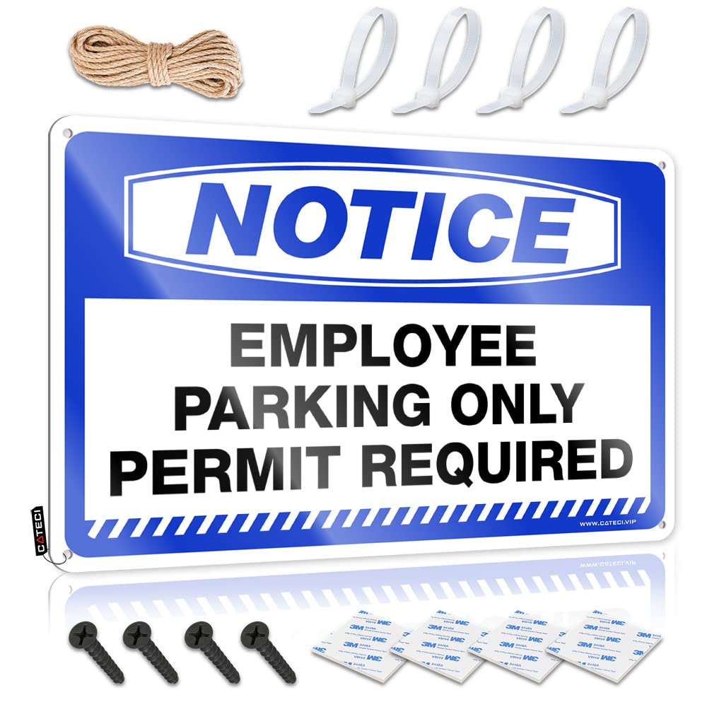 Decor Pool Stuff Ready To Hang - Notice Employee Parking Only Permit Required Accessories For Garden(20X30CM)