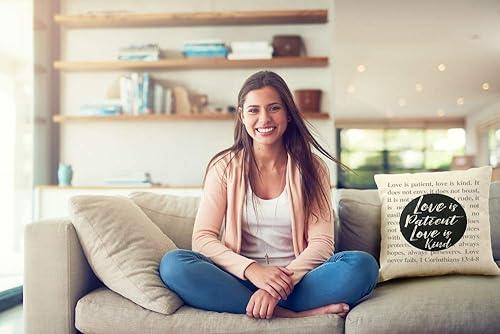 Miniatura 7 de DrupsCo Almohada de luna de 18 x 18 pulgadas, diseño de luna con texto en inglés "I Love You to The Moon and Back"