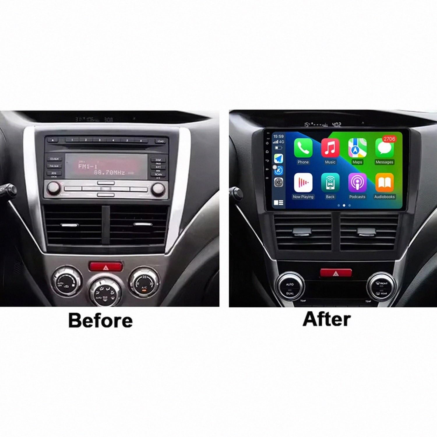 Nawigacja Gps, Radio, Nawigacja Satelitarna dla Subaru Forester 3 SH WRX 2007-2013 Przenośny Ekran Dotykowy Apple Carplay, Gps/Sterowanie Głosowe/Mirror, 8 Rdzeń 8G+256G