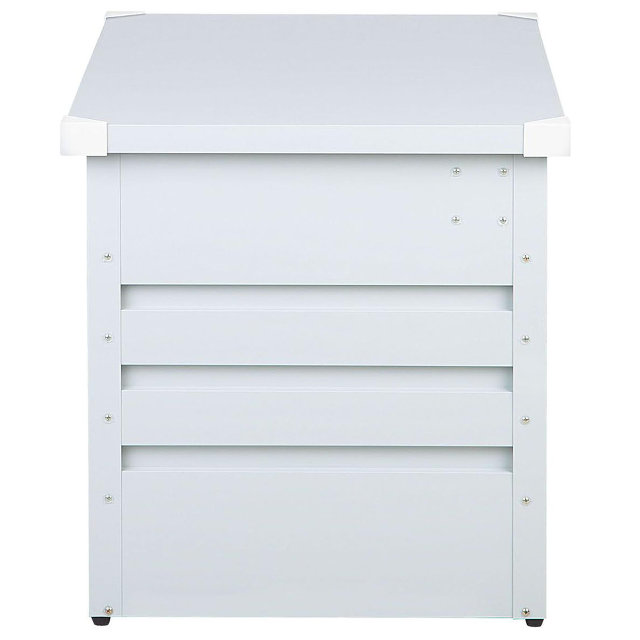Beliani Caja de almacenamiento para exterior de acero galvanizado gris claro 600L Cebrosa