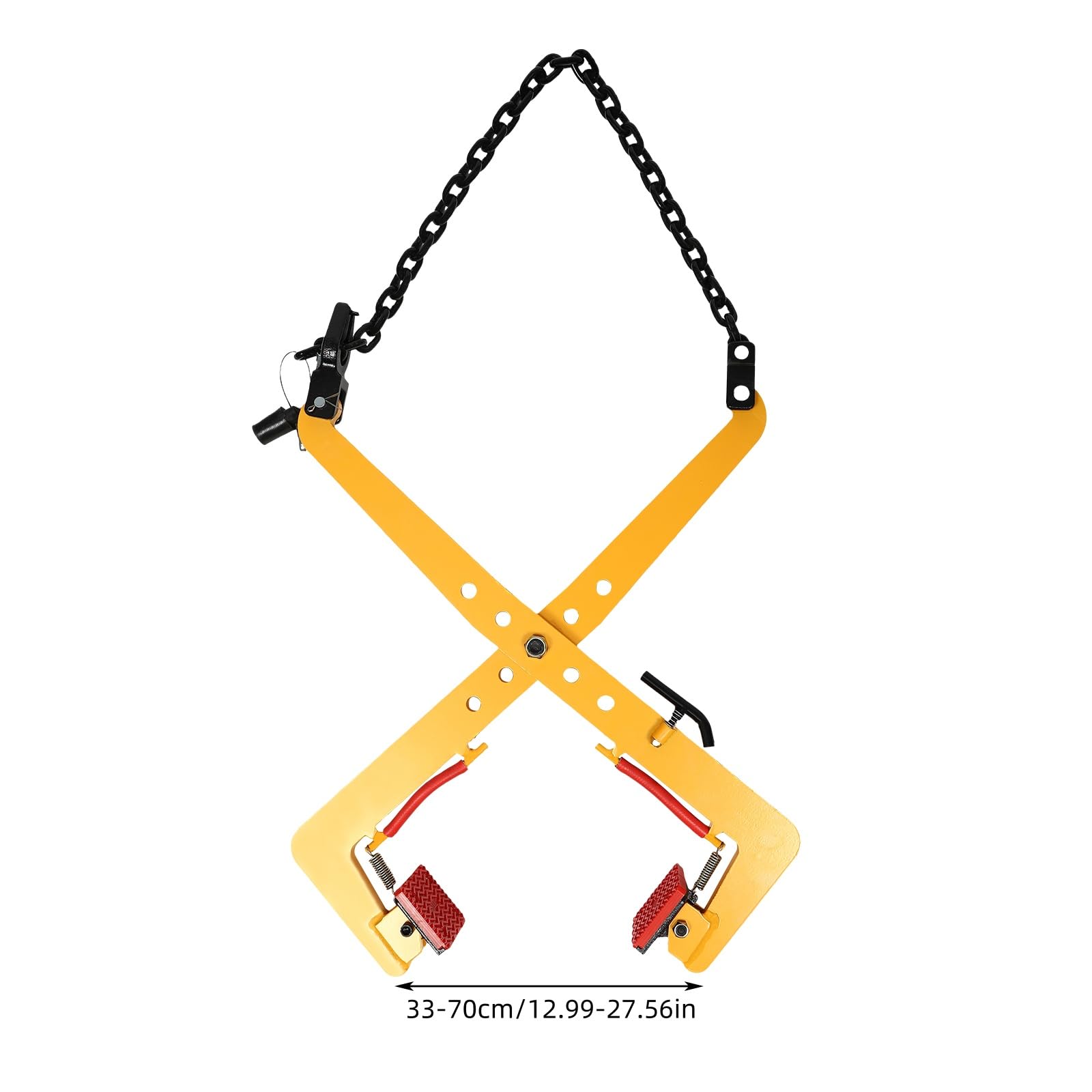 Pinza per estrattore pallet, 500 kg, capacità di carico con apertura regolabile 33-70 cm, pinza di sollevamento per pietra legno e pallet, per edilizia industriale e infrastrutture, colore