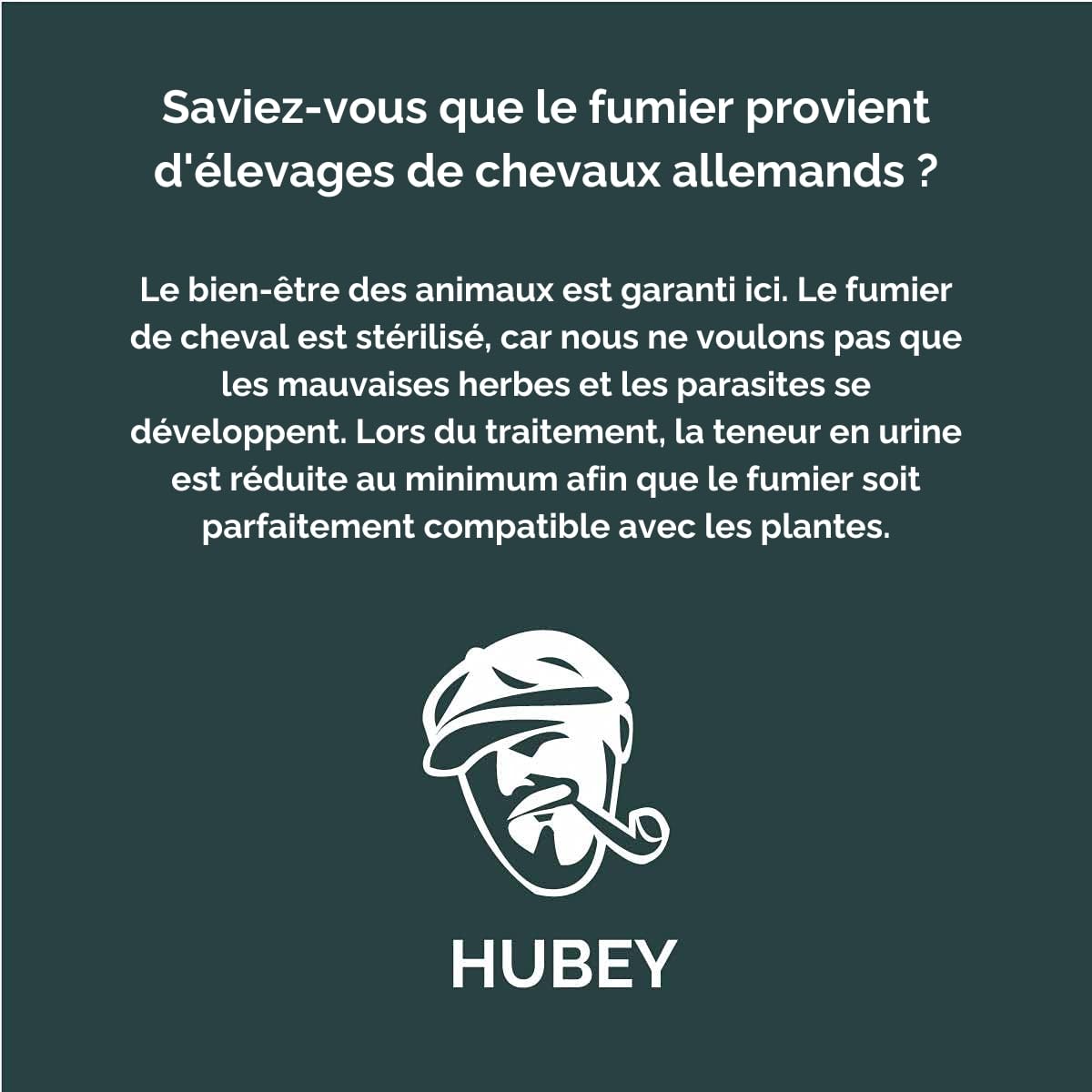 Hubey Seau de fumier de cheval - Engrais biologique pour fleurs - Engrais organique - Engrais naturel biologique - Engrais universel (6 Kg)
