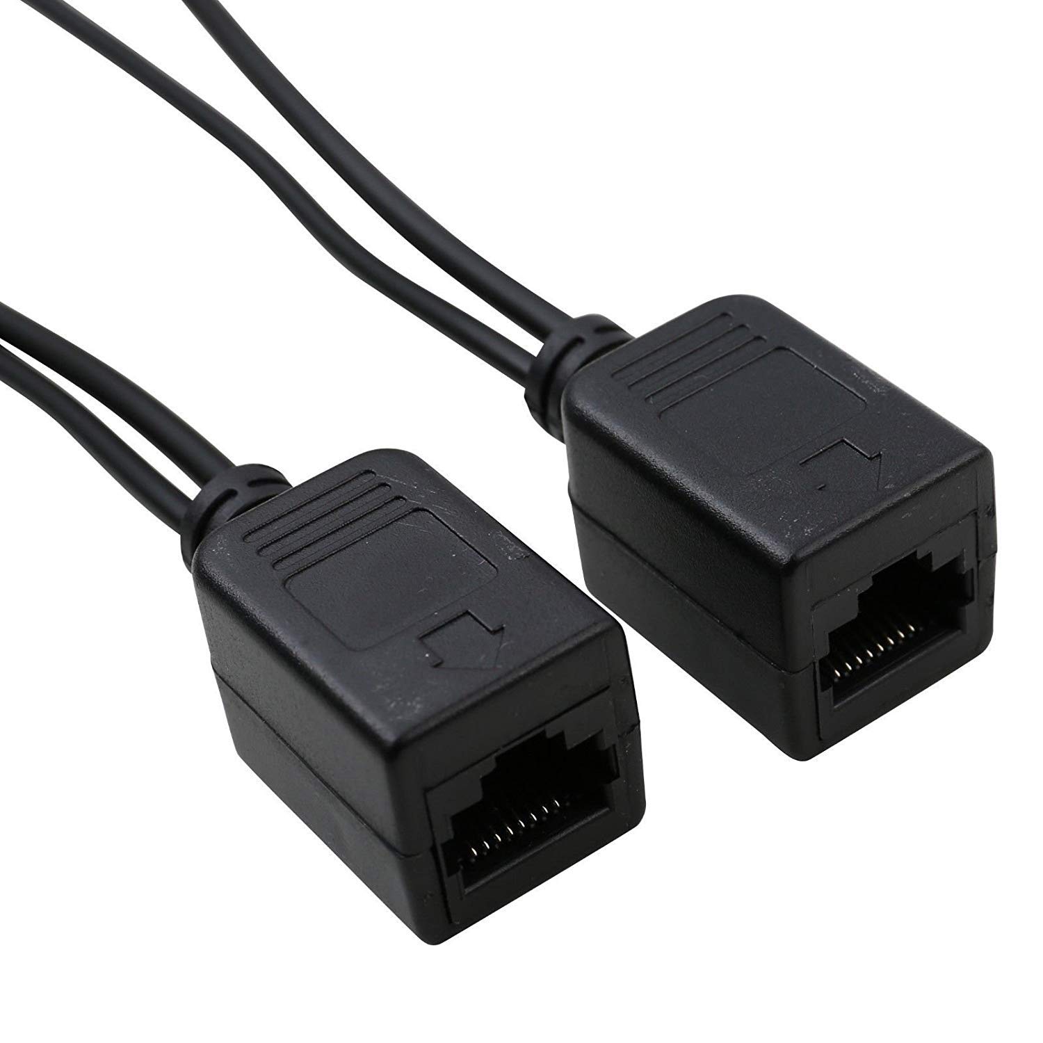 UHPPOTE 5 par pasywny adapter PoE Power Over Ethernet wtryskiwacz zestaw rozdzielacza kabel PoE (czarny)