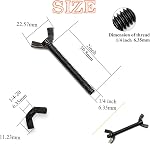 15 Sets 1/4"-20 x2 Wing Screw Bolts and Wing Nut Kit Butterfly Screws and Nut with Hand Twist Tighten Wing Head Black Zinc Plated Hardware Fitting Fastenings Assortment Kit