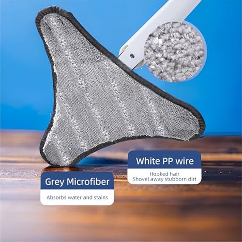 Self Wringing 360 Rotatable Wall And Floor Mop With Upgraded Microfiber Pads For Wet And Dry Cleaning, Mops For Cleaning Walls And Ceilings, Comes With 3 Reusable Washable Mop Pads And 1 Wall Hanger #TOP2