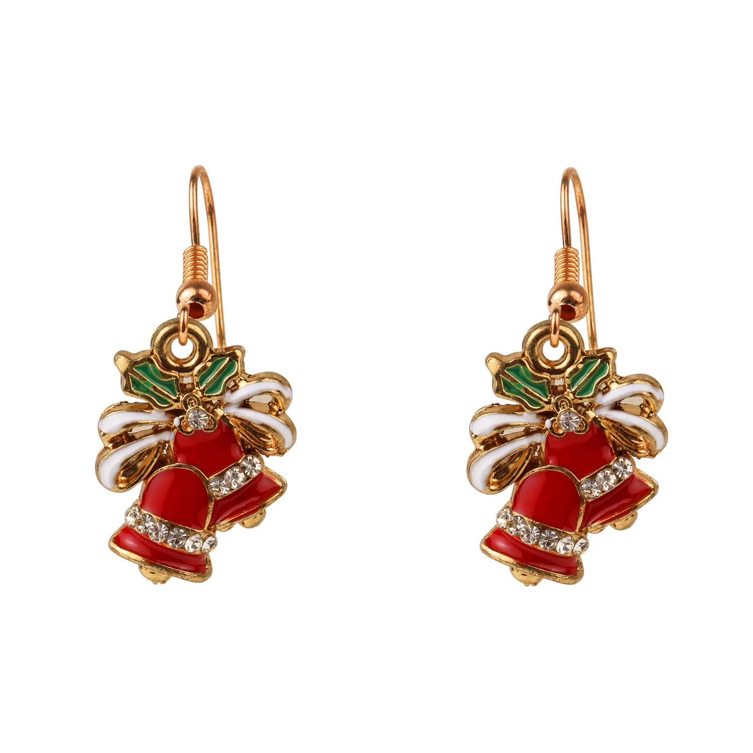 ARENDELLE Christmas Special Double Bell Drop Earrings [AER132] (B0BL1651NJ) Amazon Price History, Amazon Price Tracker