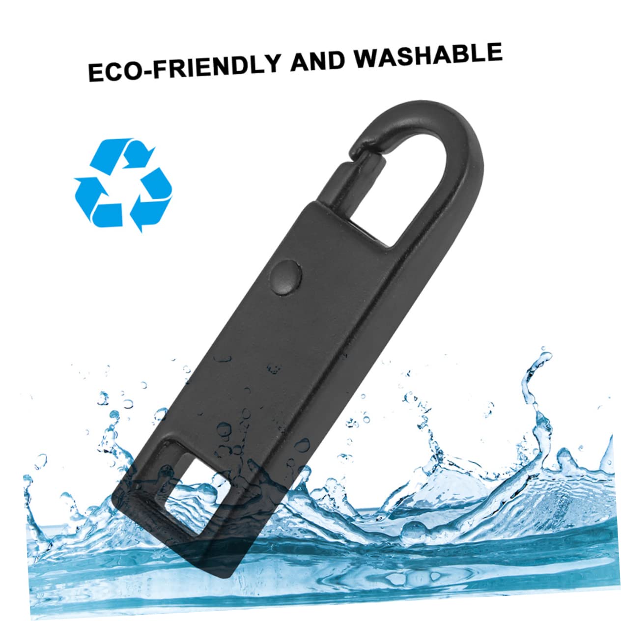 SEWACC 6pcs Multifunctional Zipper Heads Replacement Pull Tabs Durable Zipper Pulls for Clothing Backpacks Suitcases Easy Installation