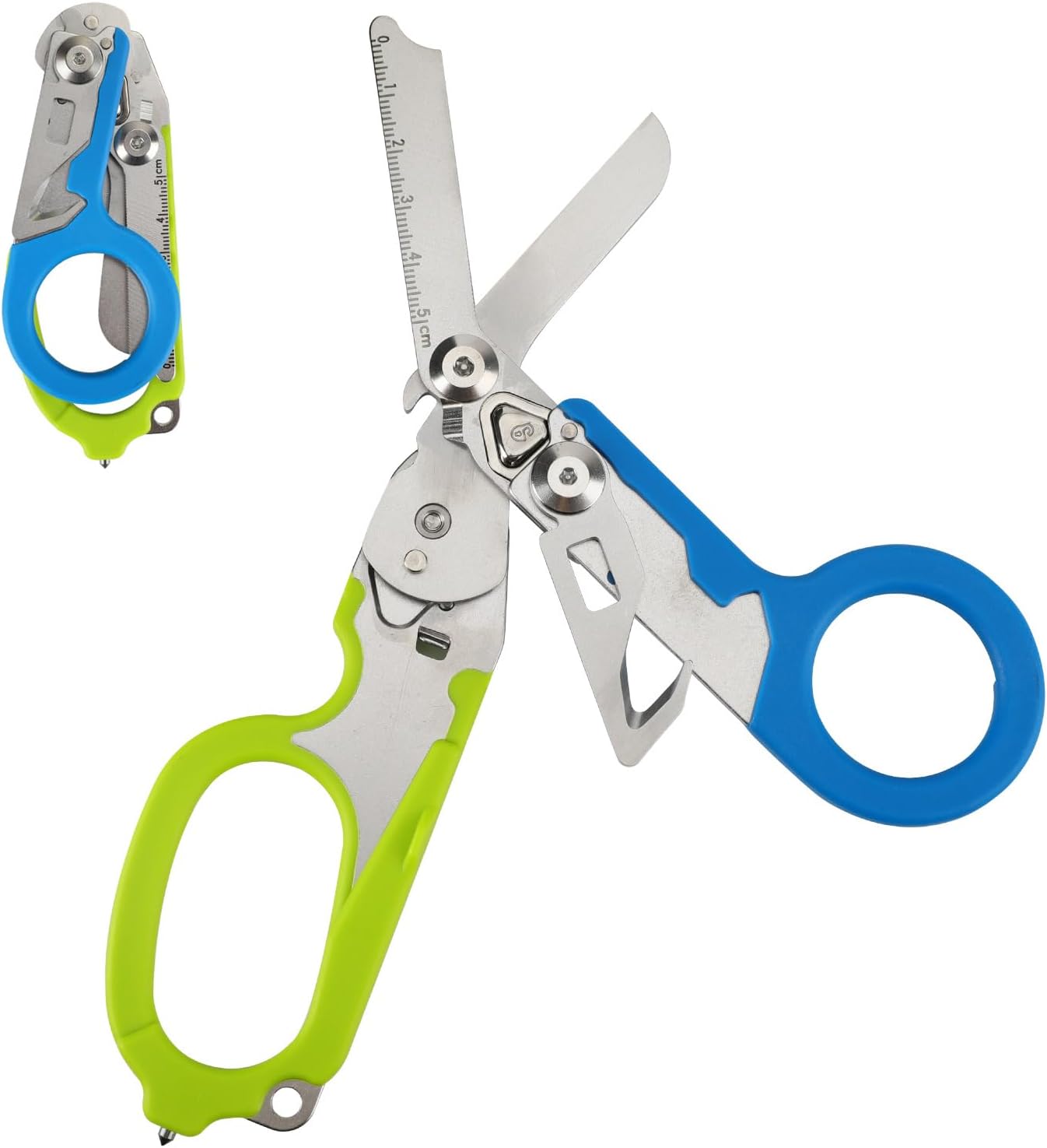 JUNWUXY Trauma Shears, 6 in 1 Emergency Shears Foldable Medical