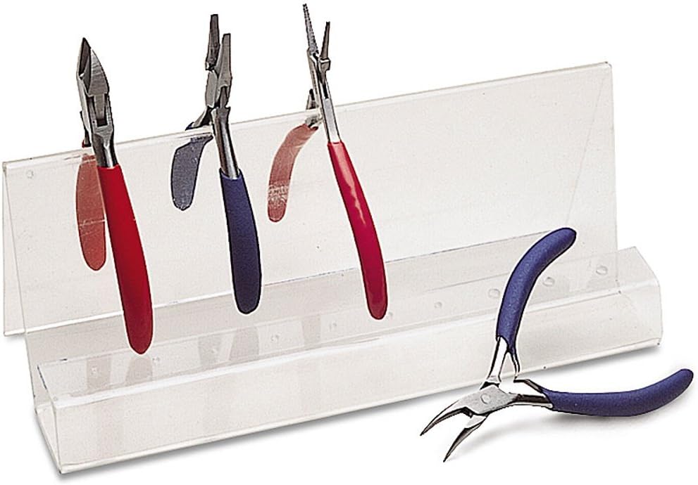 Acrylic Plier and Tool Rack Needle Files Burs Jewelry Making Tools Workbench Storage Holder