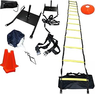 Bluedot Trading Power Running Training Speed Weight Sled, Ladder, Agility Cone Set for Athletic Exercise and Speed Improvement, Conditioning, and Cross-Training