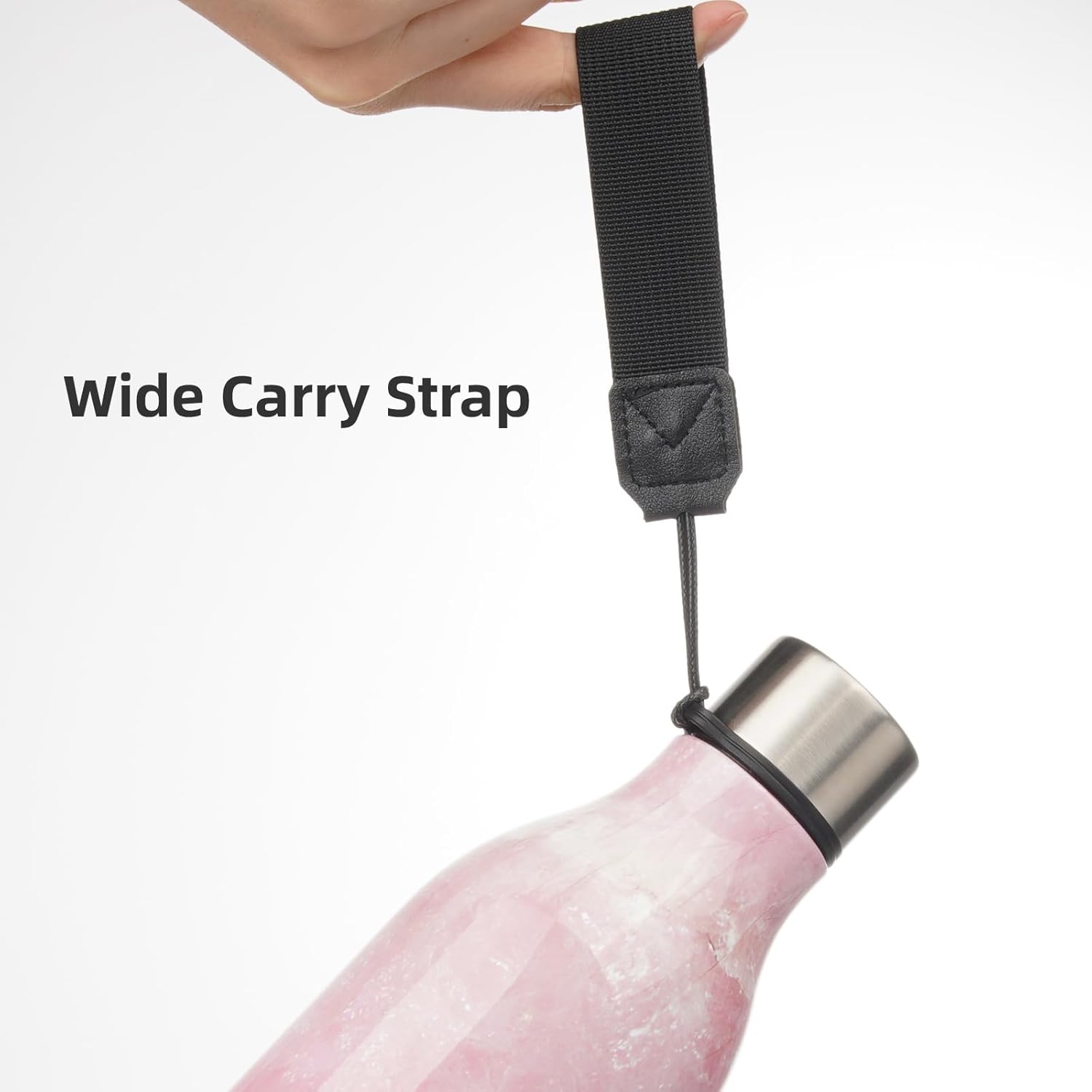 Insulated Water Bottle with Strap,25 oz Double Wall Stainless Steel Vacuum Bottles Metal Water Flask,Blossom - Image 4