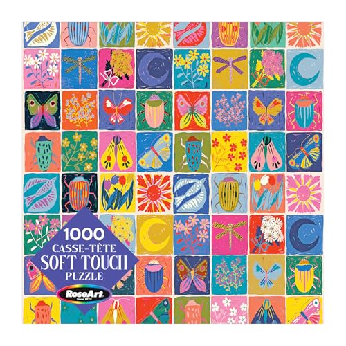 RoseArt - Soft Touch - Summer Quilt 1000 Piece Jigsaw Puzzle for Adults, Colorful Modern Design Finished Size 26.625 x 19.25 Made in USA - image 4
