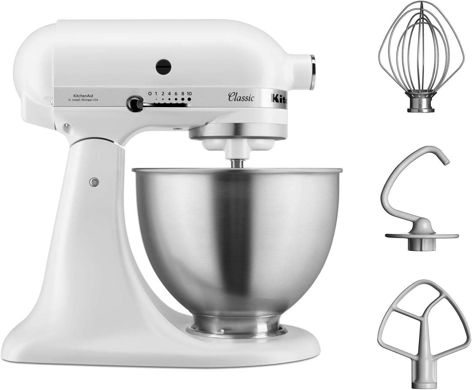 KitchenAid 5K45SSEWH kitchen machine classic, white, mixer