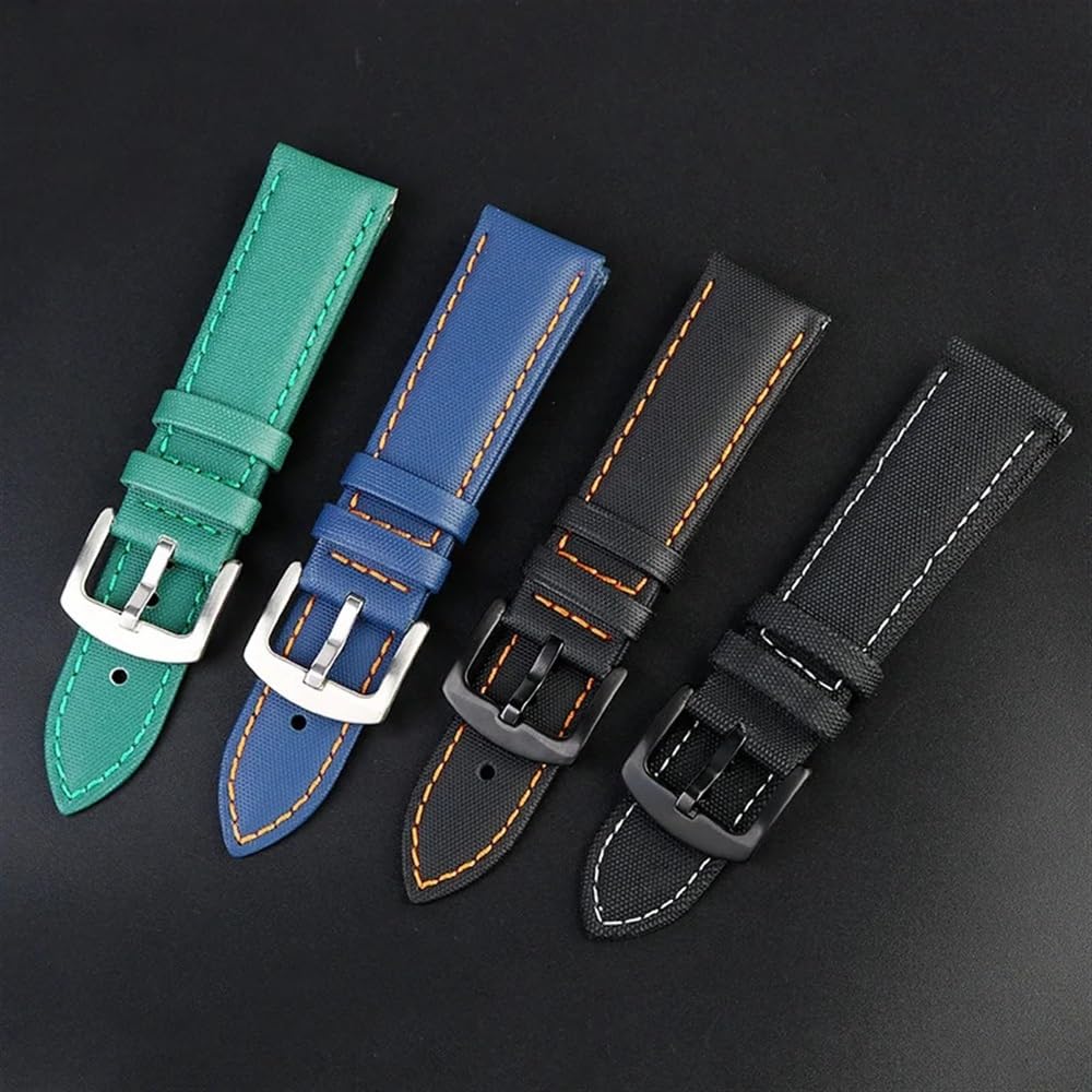 Remplacement du bracelet de la montre intelligente Bracelet de montre en cuir et toile de Nylon Bracelet de montre à dégagement rapide Bracelet de montre Bracelet de remplacement universel Bracelet de