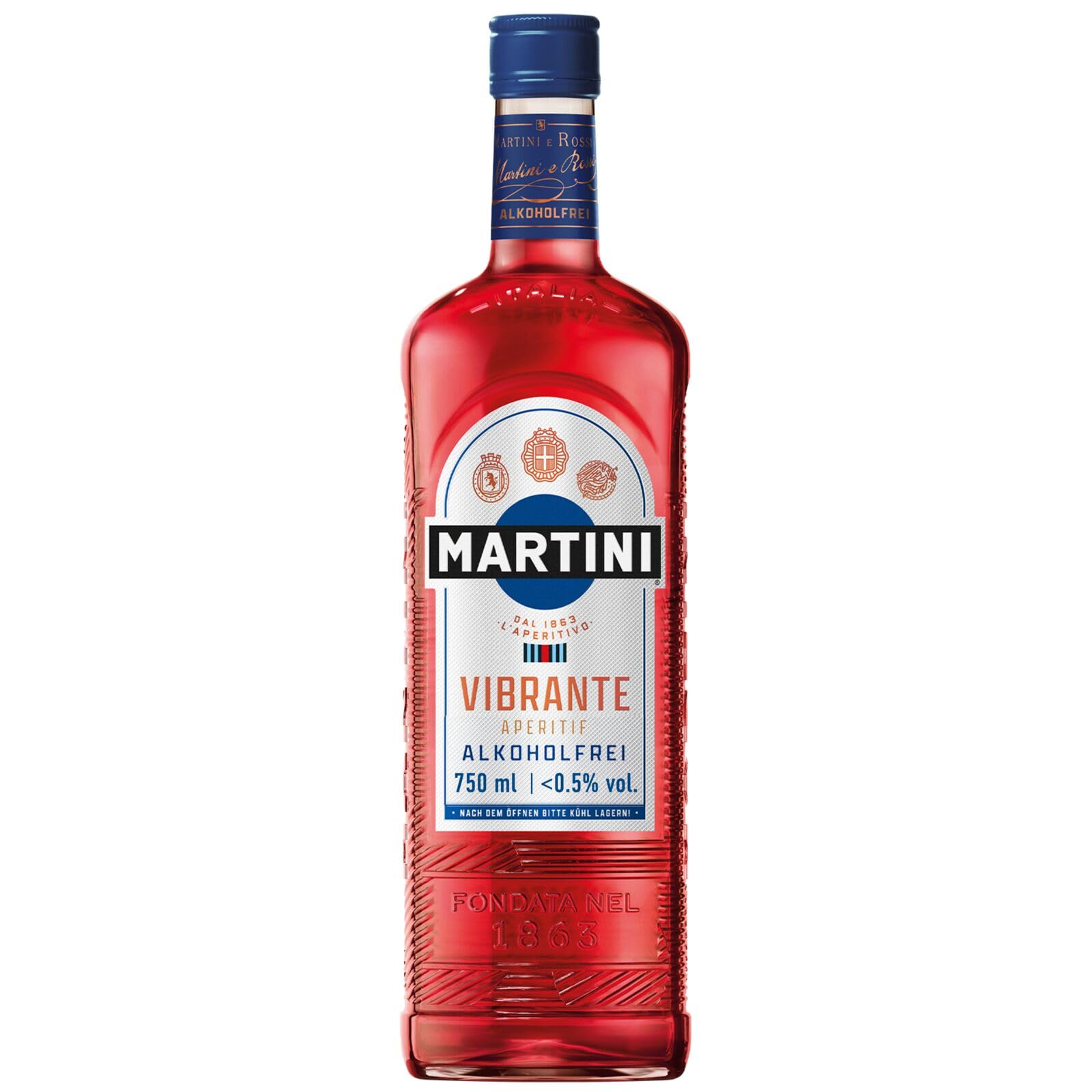 MARTINI Vibrante alkoholfreier Aperitif, 75cl / 750ml, angereichert mit hochwertigen Botanicals