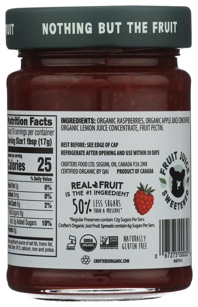 Image of Crofter's, Organic Raspberry Fruit Spread, 10 oz