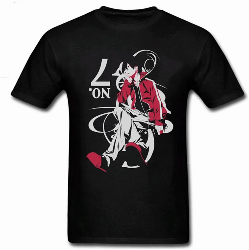 COSROOM Kagerou Project MekakuCity Actors Kisaragi Shintaro black crew neck T-Shirt