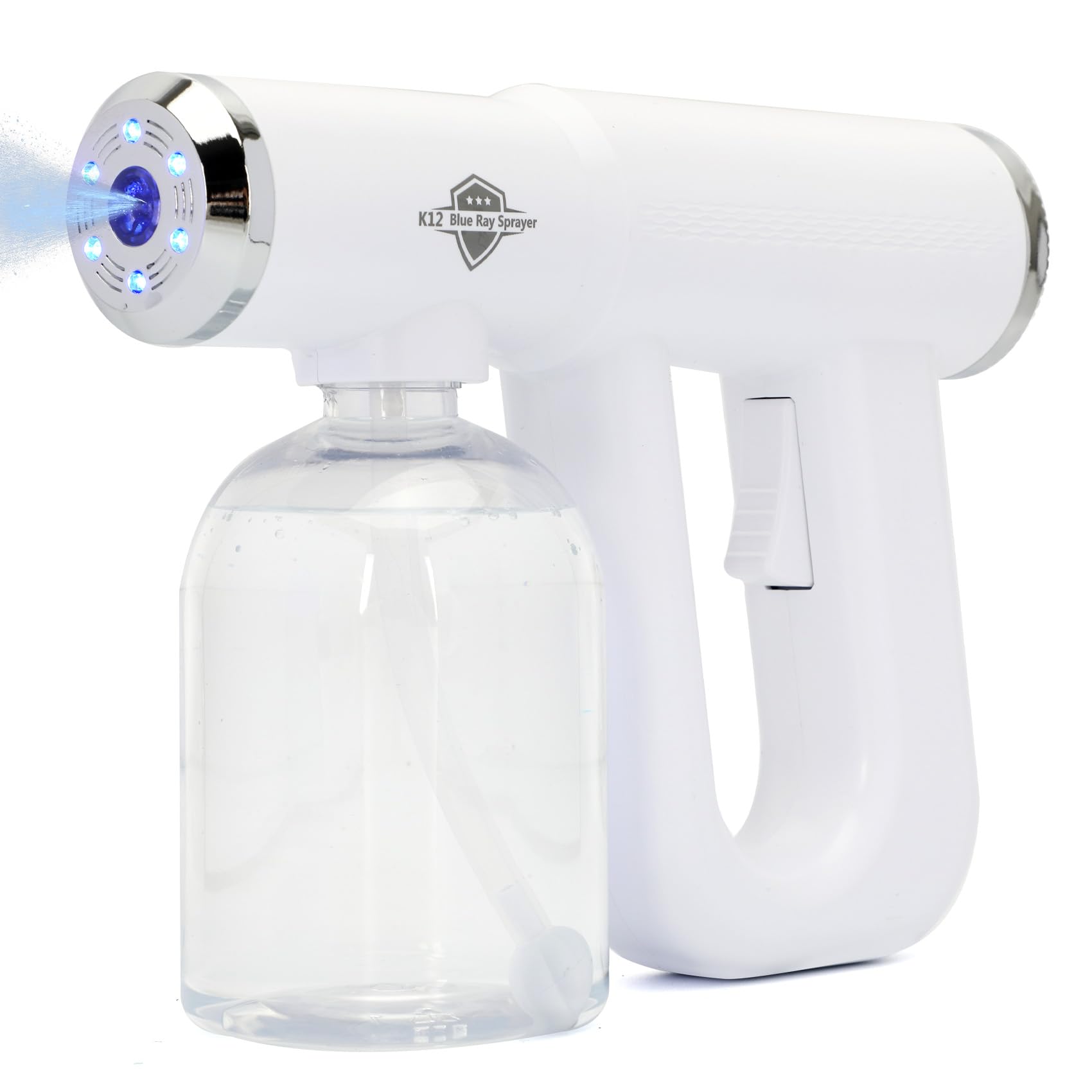 Fogger disinfettante, K12 Blue Ray Disinfettante Fogger Machine, ULV Nano Sanitizer Gun, Spruzzatore disinfettante portatile ricaricabile senza fili, Spruzzatore portatile elettrostatico per casa