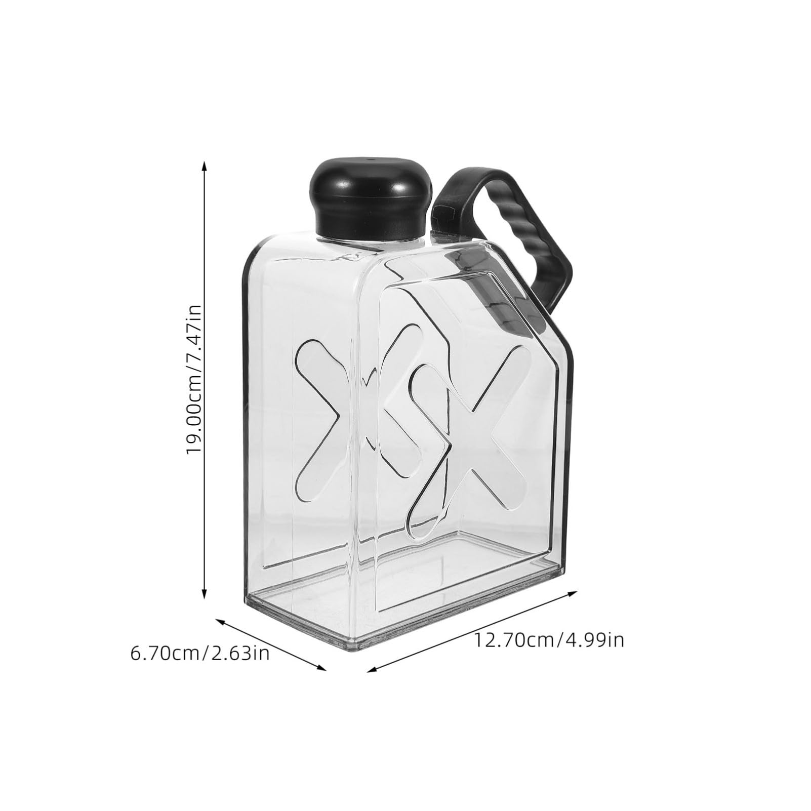 POPETPOP Tragbare Sportwasserflasche Flache Wasserflasche Für Unterwegs Flache Wasserflasche Für Die Tasche Wasserflasche Mit Griff Tragbare Wasserflasche Faltbare Wasserflaschen