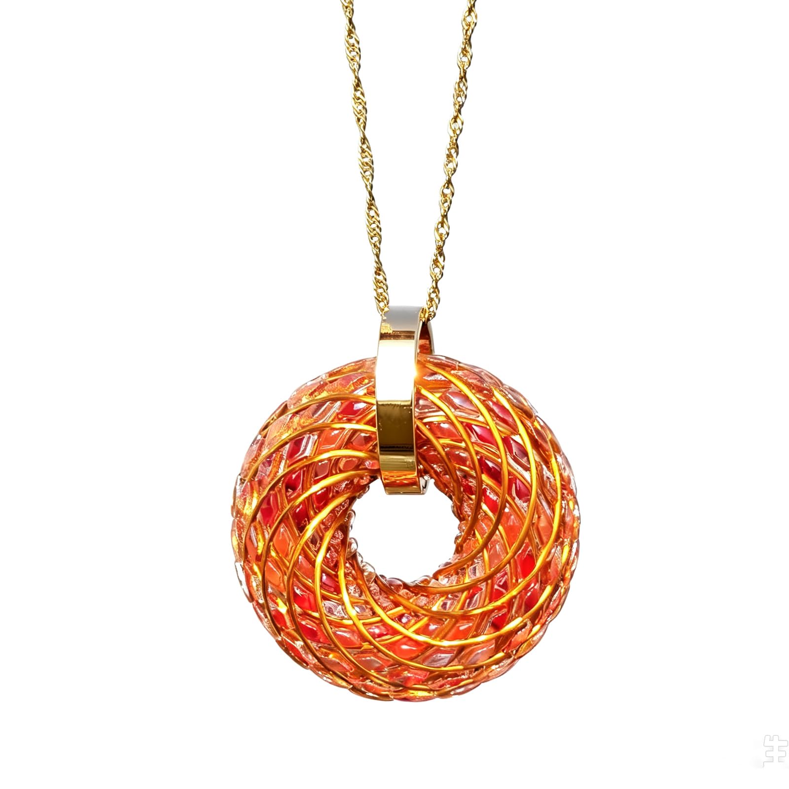 Bobina Oscillatrice Multionda, Ciondolo Antenna A Campo Magnetico, Talismano, Collana con Ciondolo A Bobina di Rodin per Meditazione, Collana Energetica Reiki, Fire