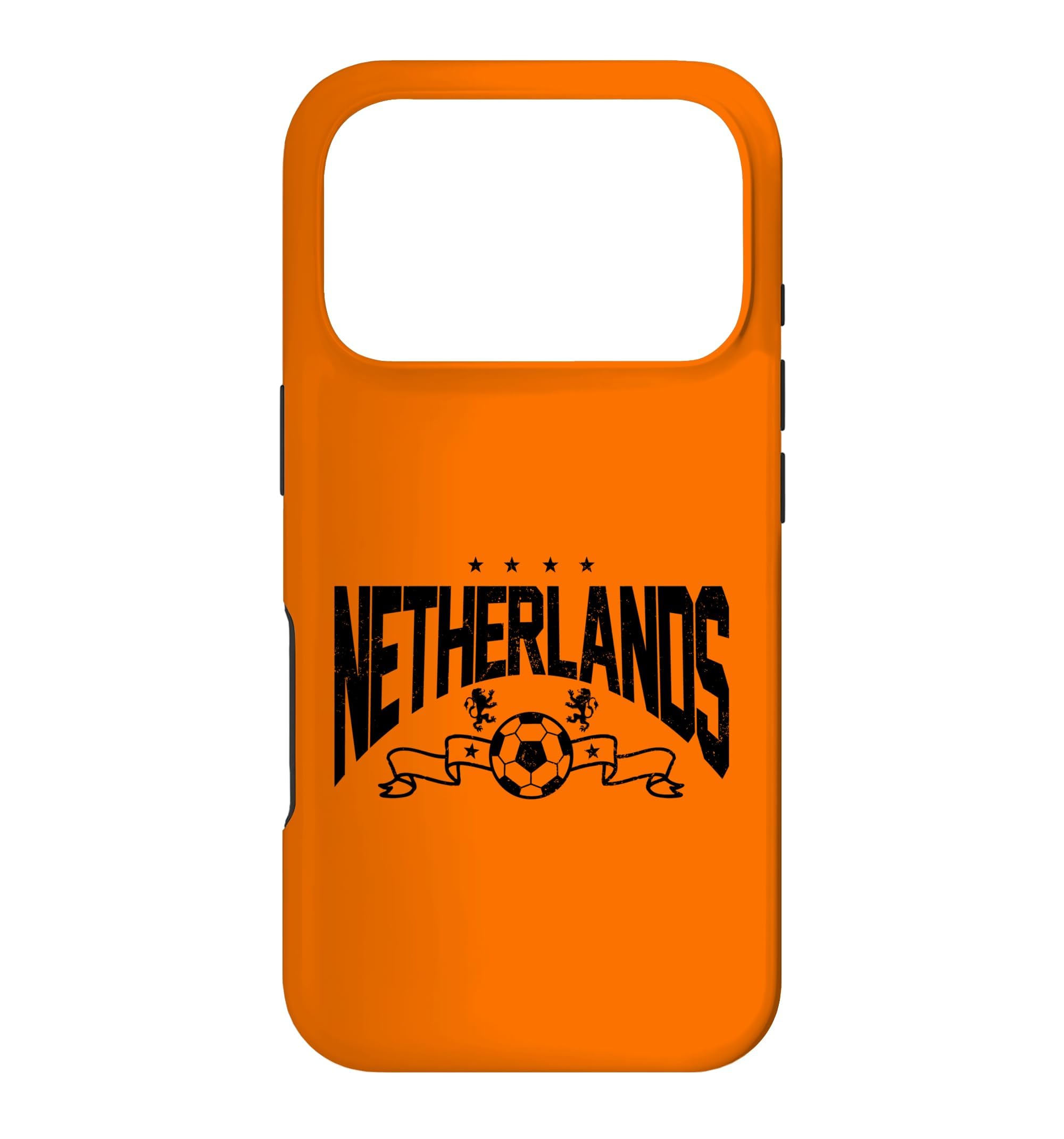 Netherlands Black Text World Cup Football Banner Case for iPhone 17 Pro