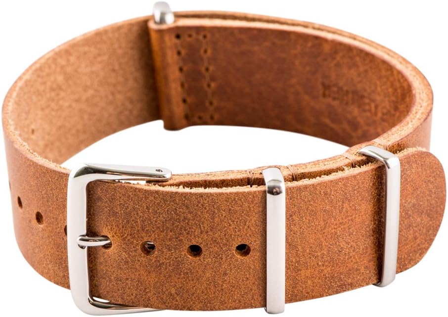 Clockwork Synergy®­ Leather Ballistic Watch Strap Band