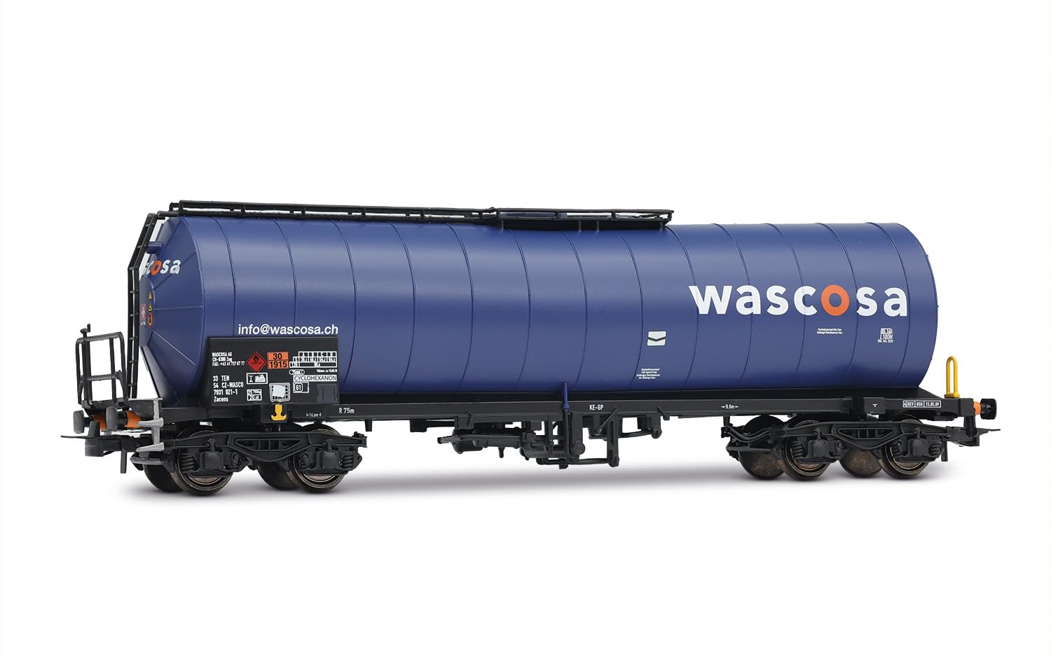 Rivarossi HR6666 WASCOSA, 4-axle tank wagon, blue livery, ep. VI