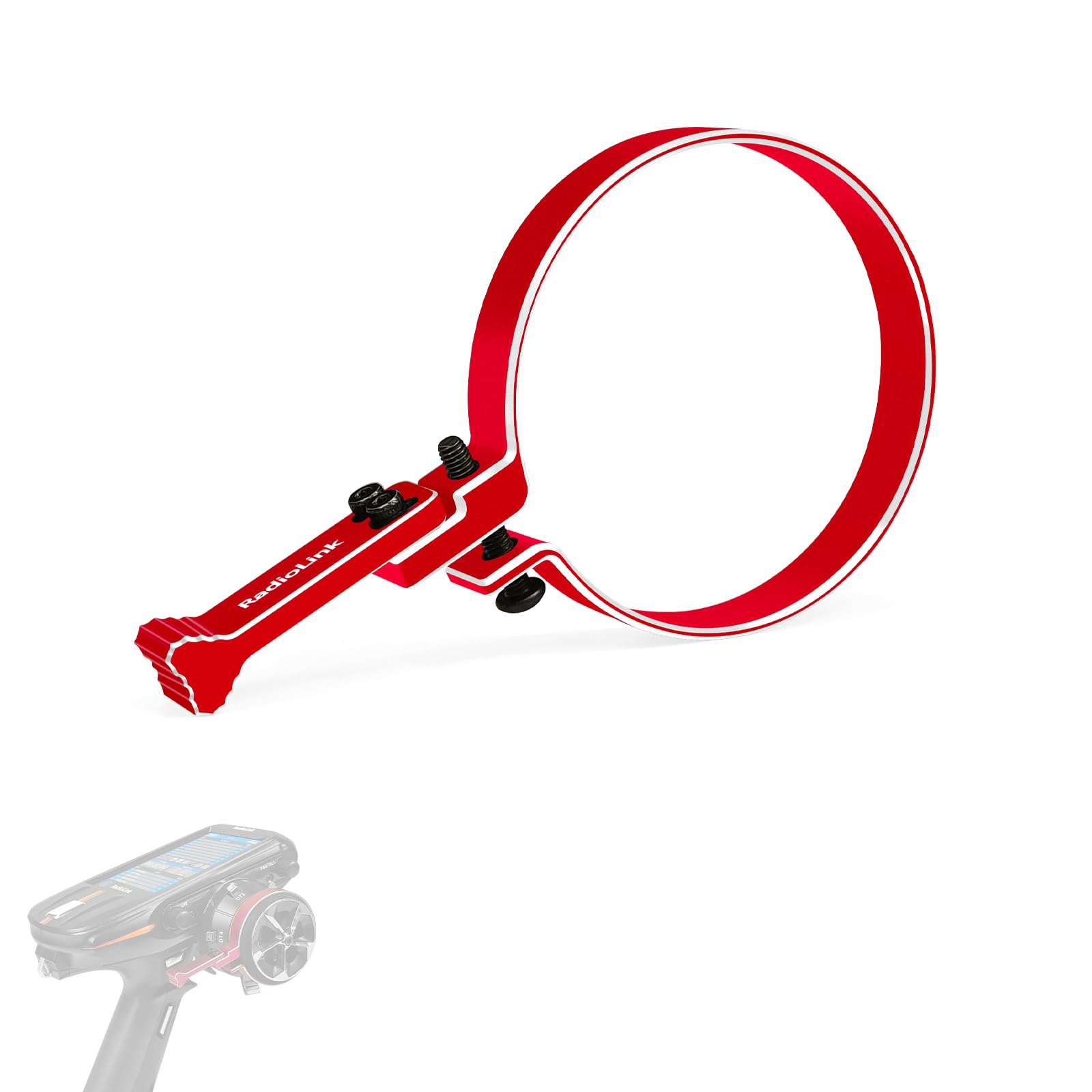 Radiolink Alloy Steering Wheel Trigger RC One-Handed Control Accessory Adapter for Radiolink RC8X RC4GS RC6GS/Flysky GT5/NB4/Pro/GT3B/Futaba 7PX/Dumborc X6/X4/DDF-350 and More (Red)