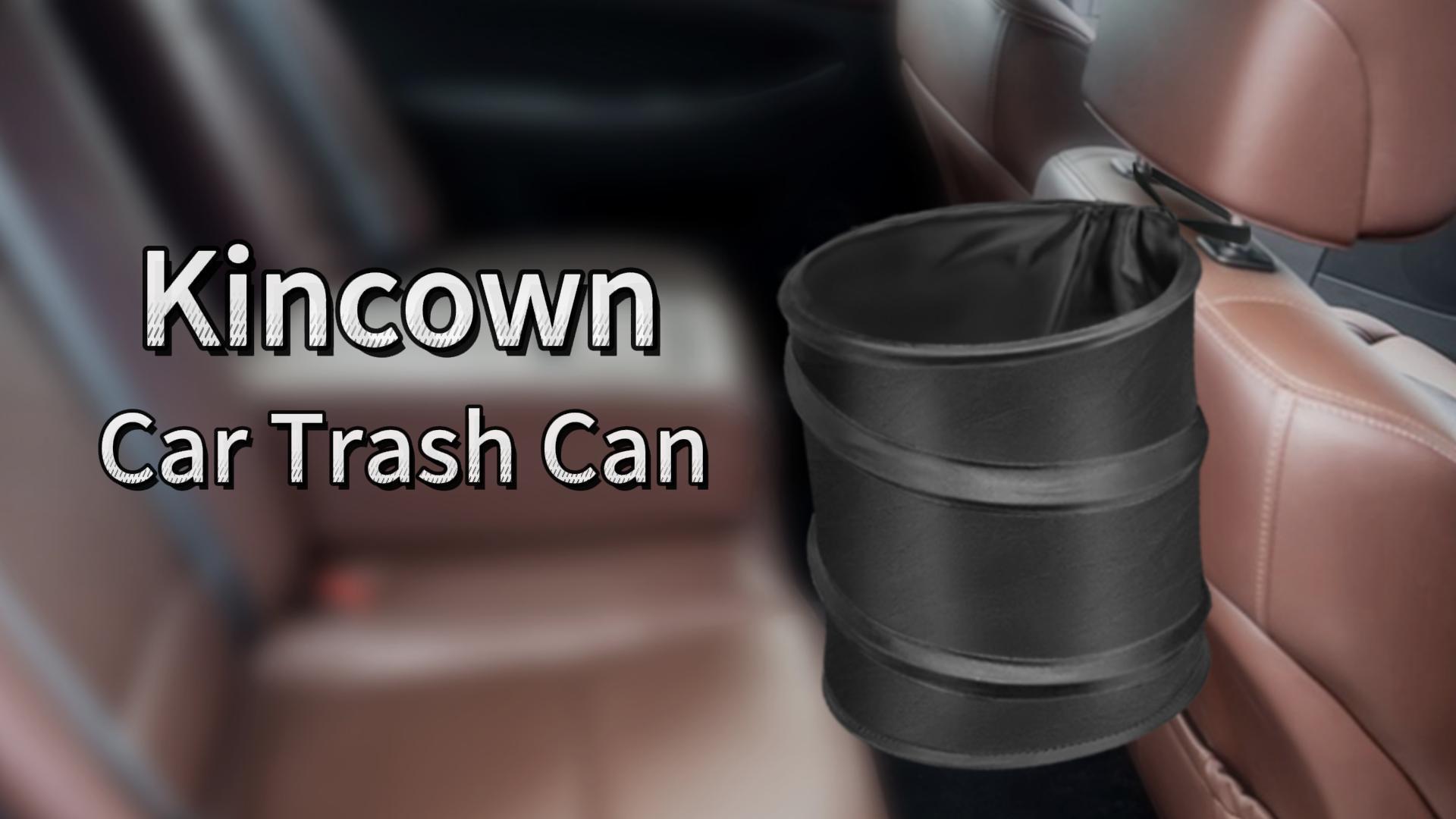 Image of Car Trash Can, 4 Gallons Garbage Can, Collapsible Pop-Up Trash Bin | Trash Can for Car Front Back Seat, Portable Car Trash Bag Hanging for Vehicle SUV Rv Truck Accessories Interior, Black