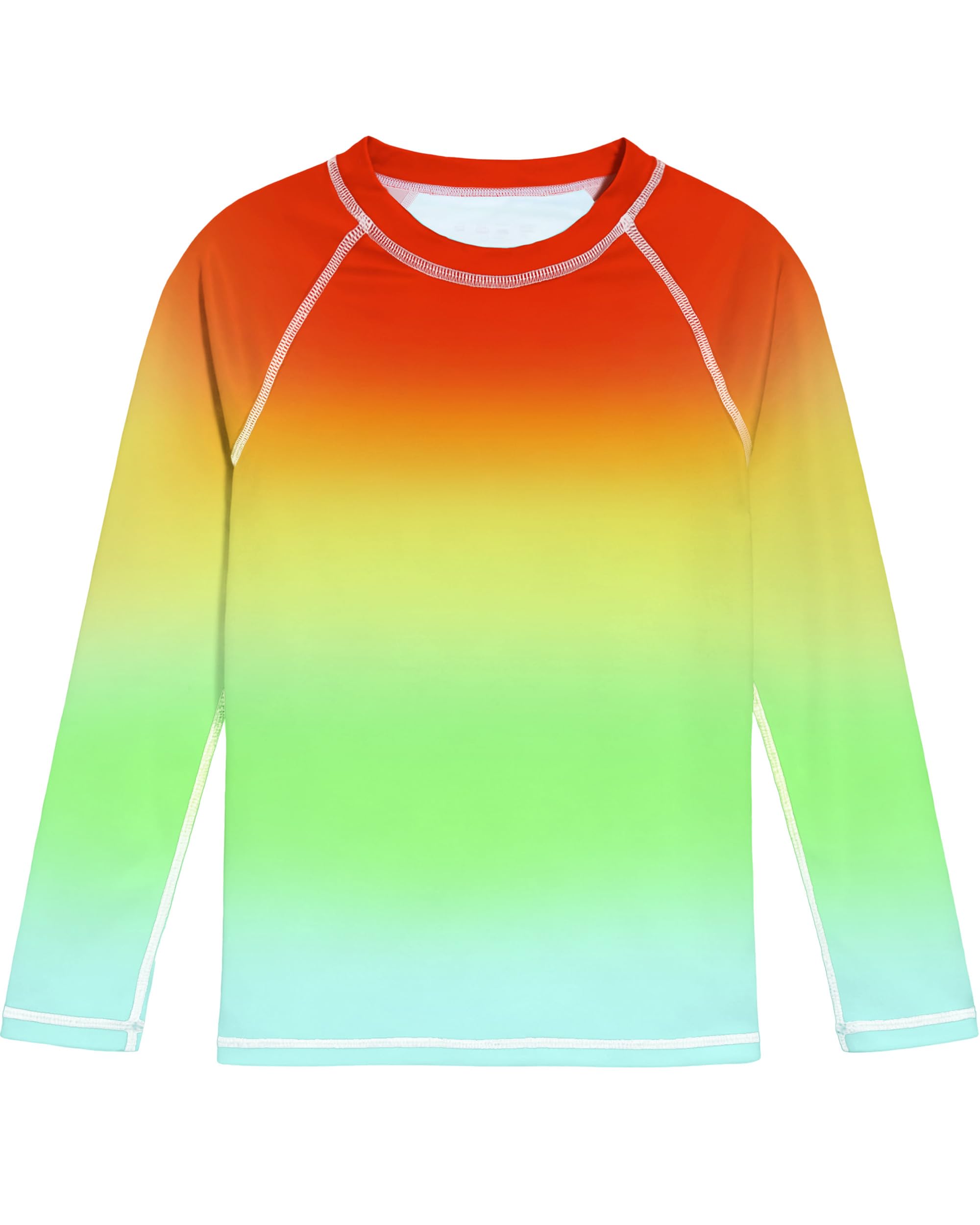 Roadbox Boys UPF 50+ Swim Shirt Long Sleeve, UV Sun Protection SPF Rash Guard, Youth Kids Water Shirts for Beach Surf