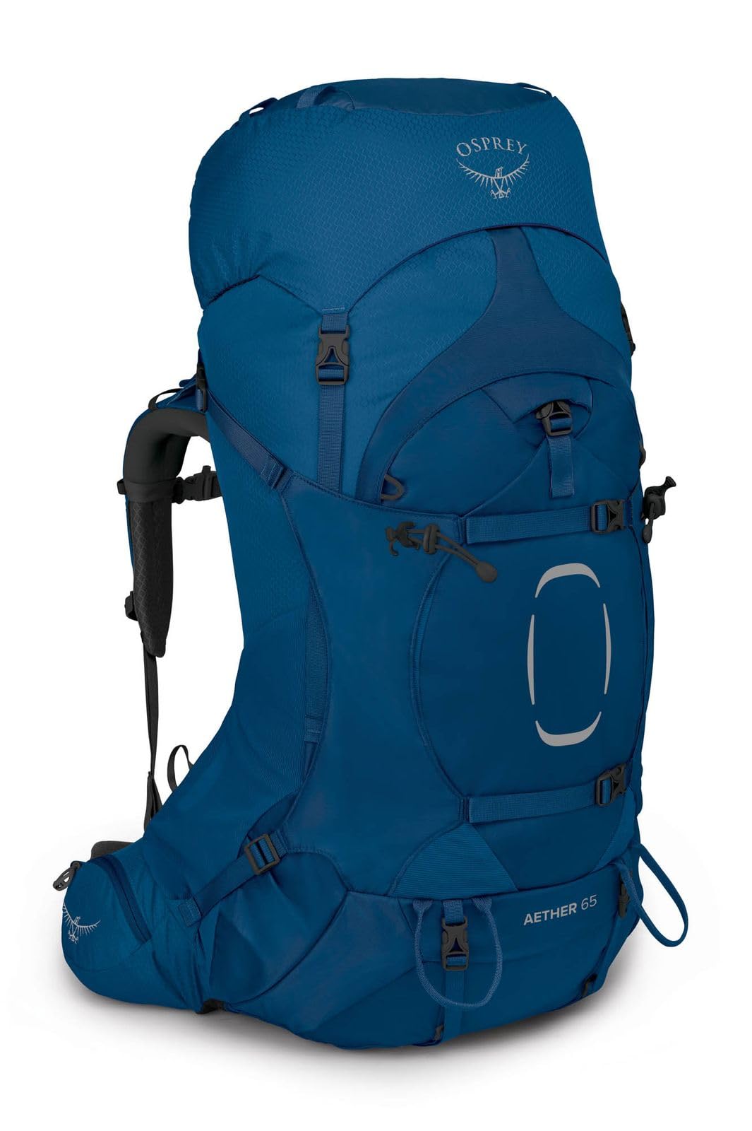 Osprey Aether 65L Men's Backpacking Backpack, Deep Water Blue, S/M